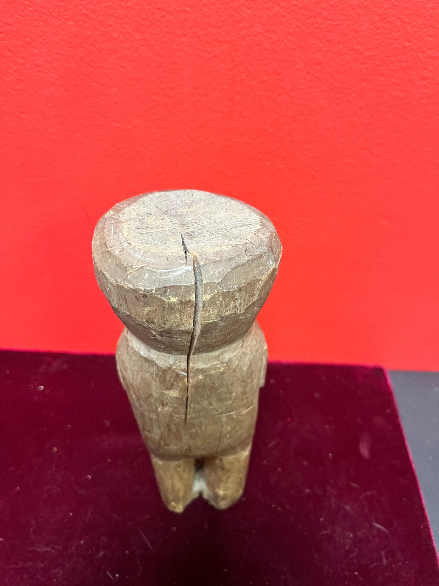 Very early antique first nations indigenous, pacific northwest coast Haida carved wooden statue possibly child made primitive beauty