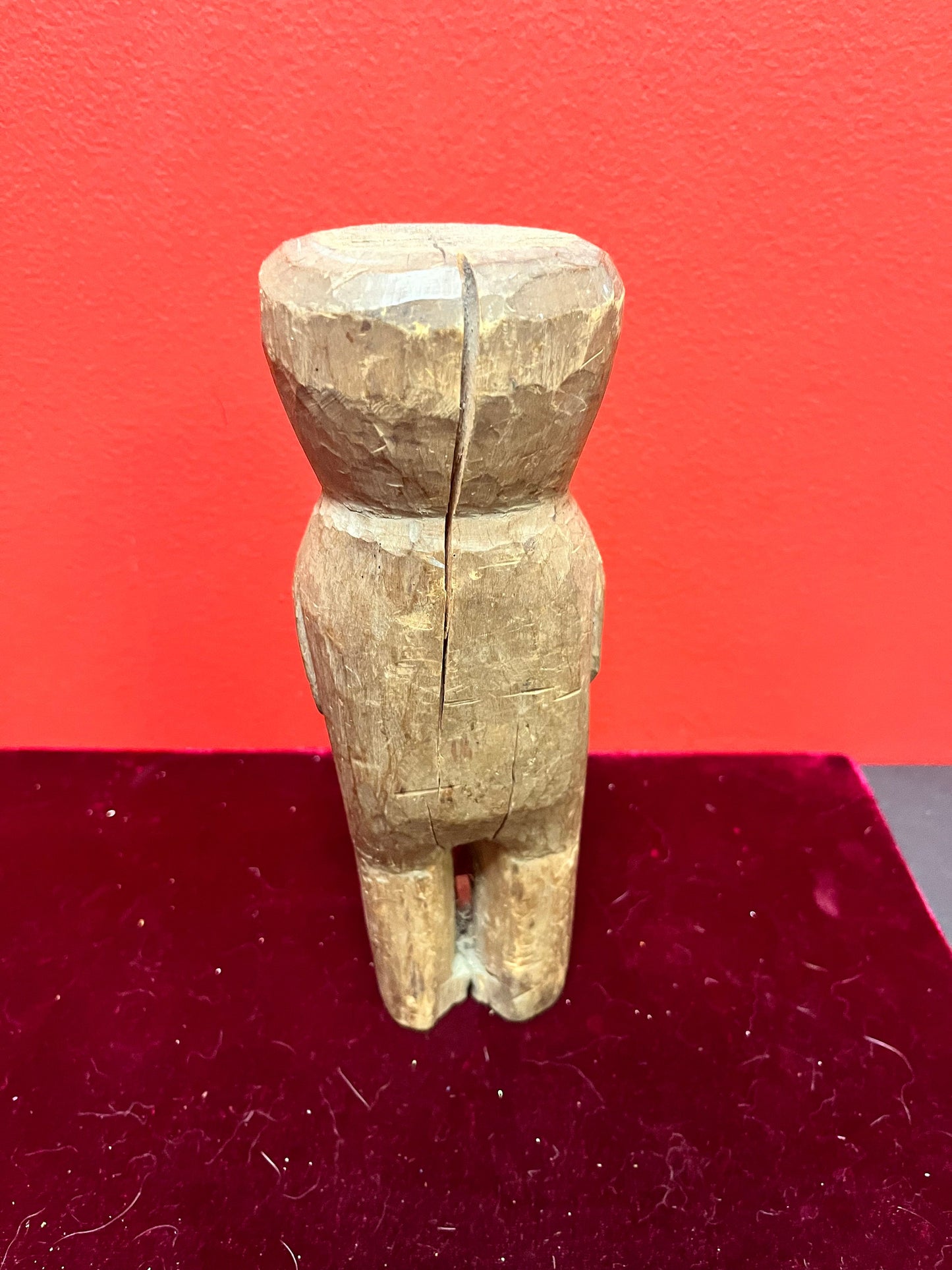Very early antique first nations indigenous, pacific northwest coast Haida carved wooden statue possibly child made primitive beauty