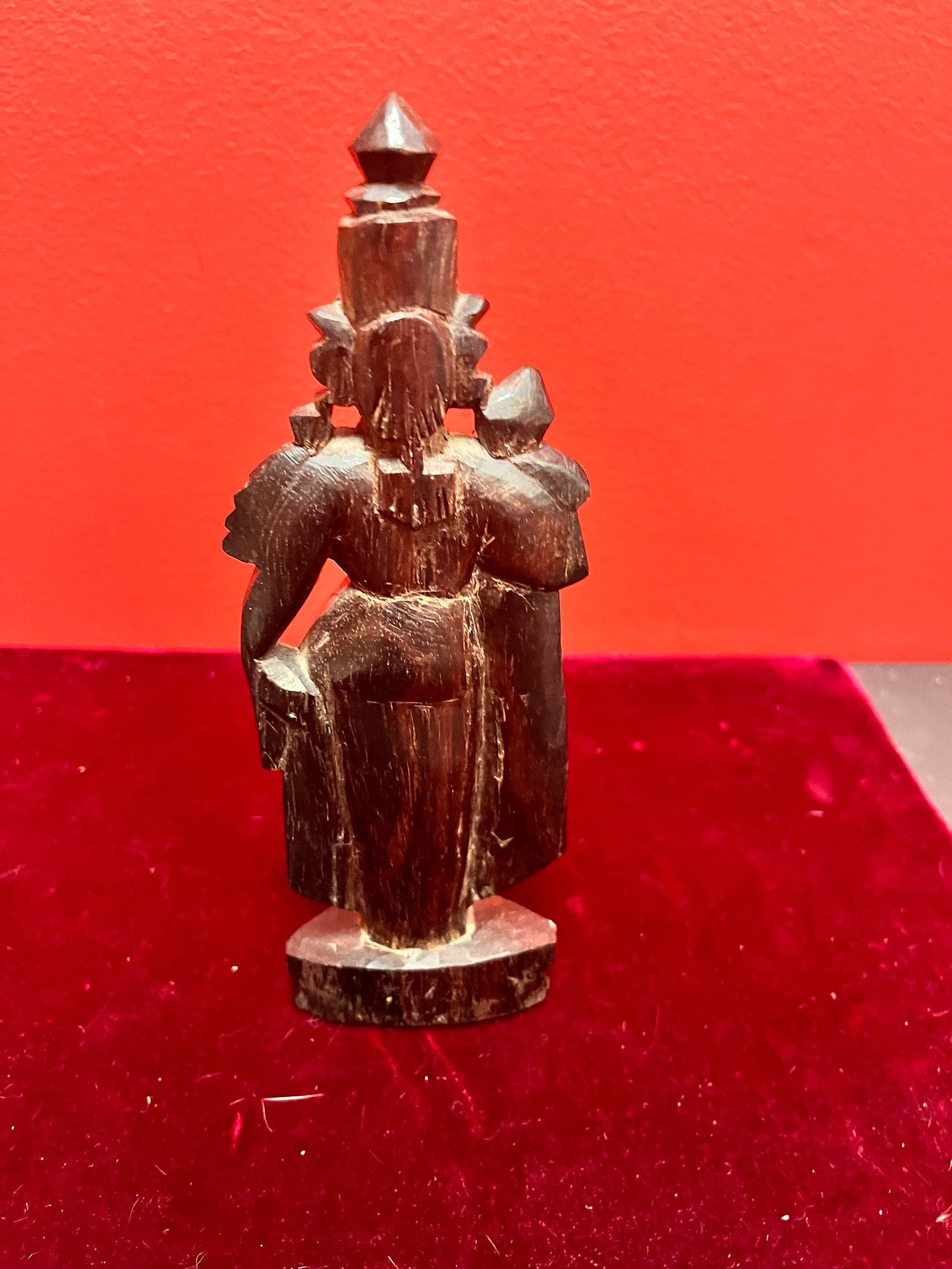 7.5 inch old Asian carved statue of a goddess.