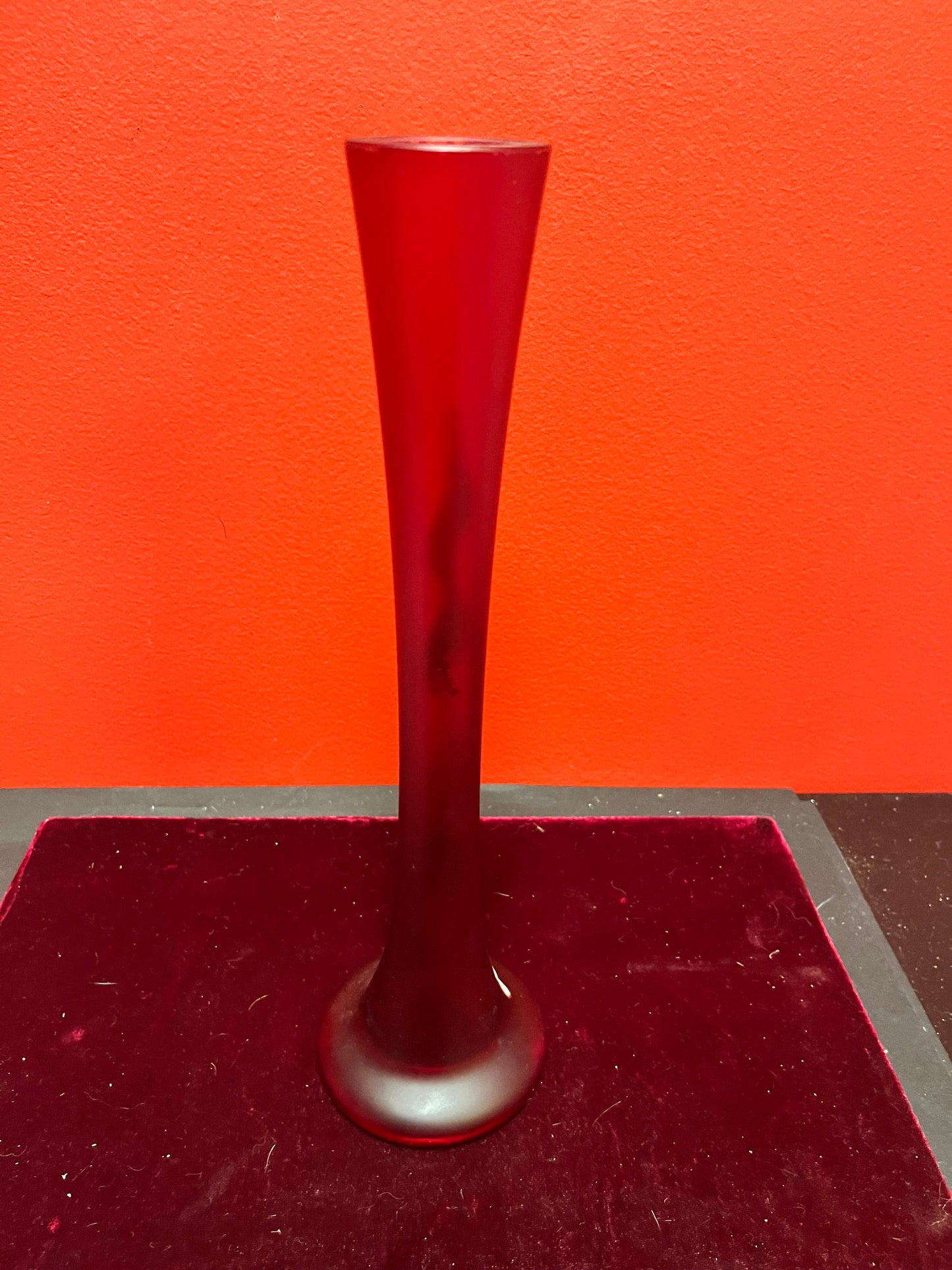 Absolutely stunning 12 inch antique hand painted cameo art glass vase - to die for