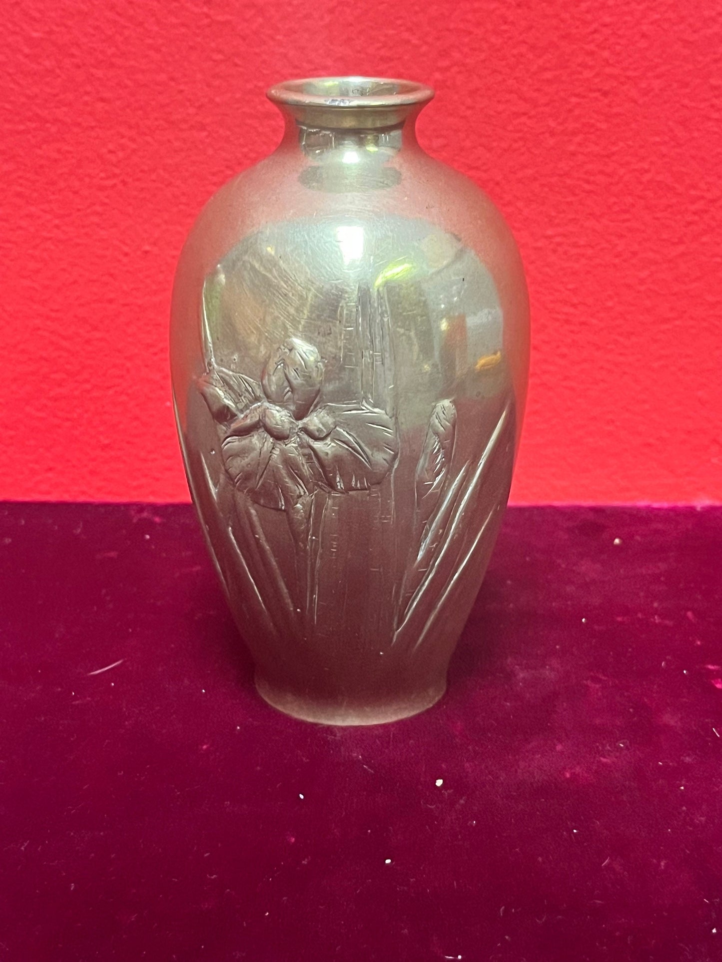 5 inch Japanese brass vase 2 available lovely condition