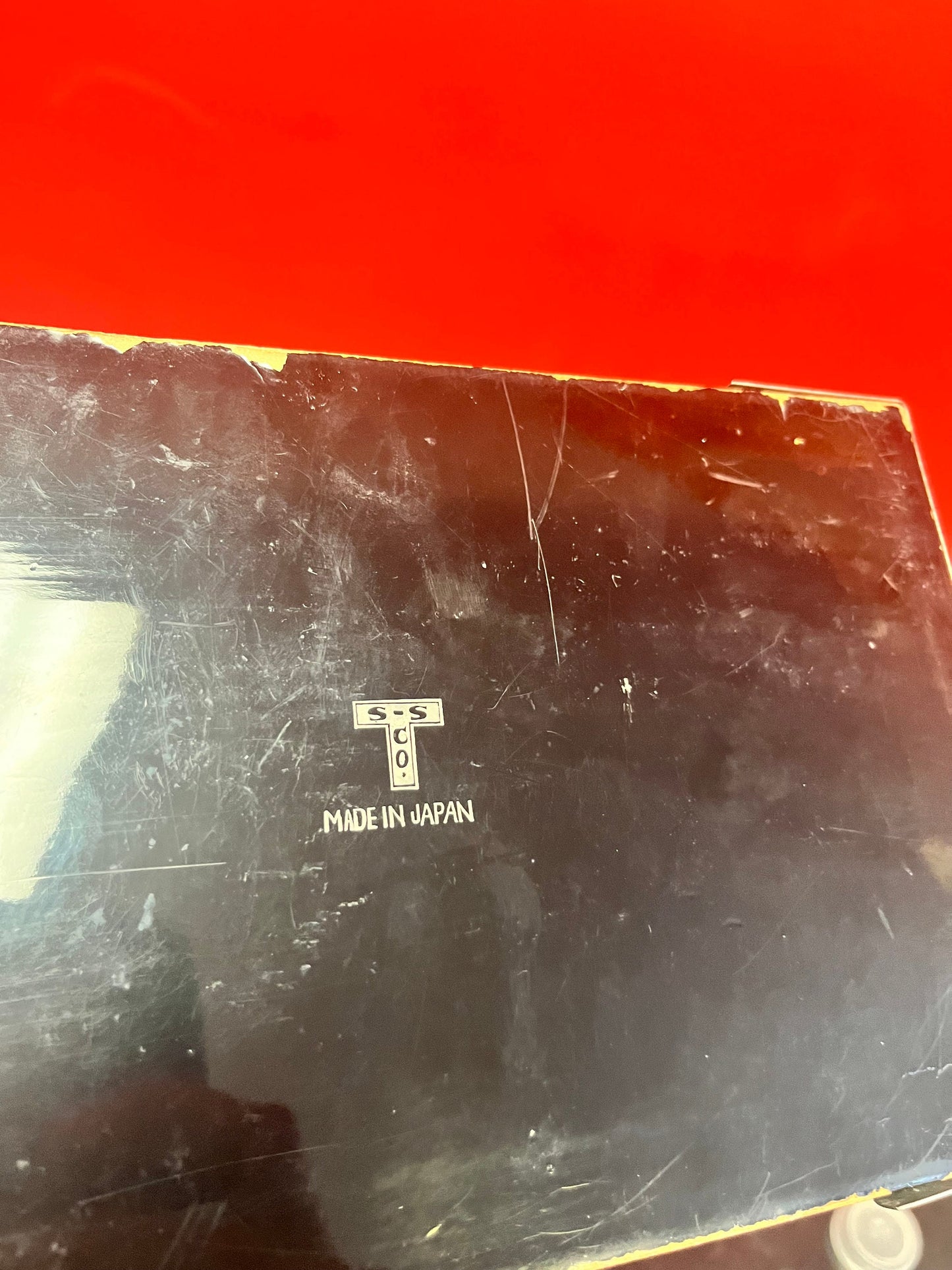 9.5 x 5.5 x 3 inches high signed Japanese silver and wood box couple scratches and marks beautiful piece