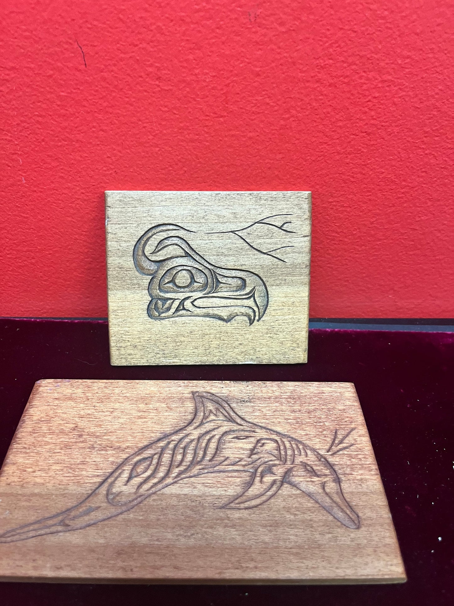 Three small wonderful Indigenous First Nations pacific northwest coast plaques Delton Mondok all three great gifts