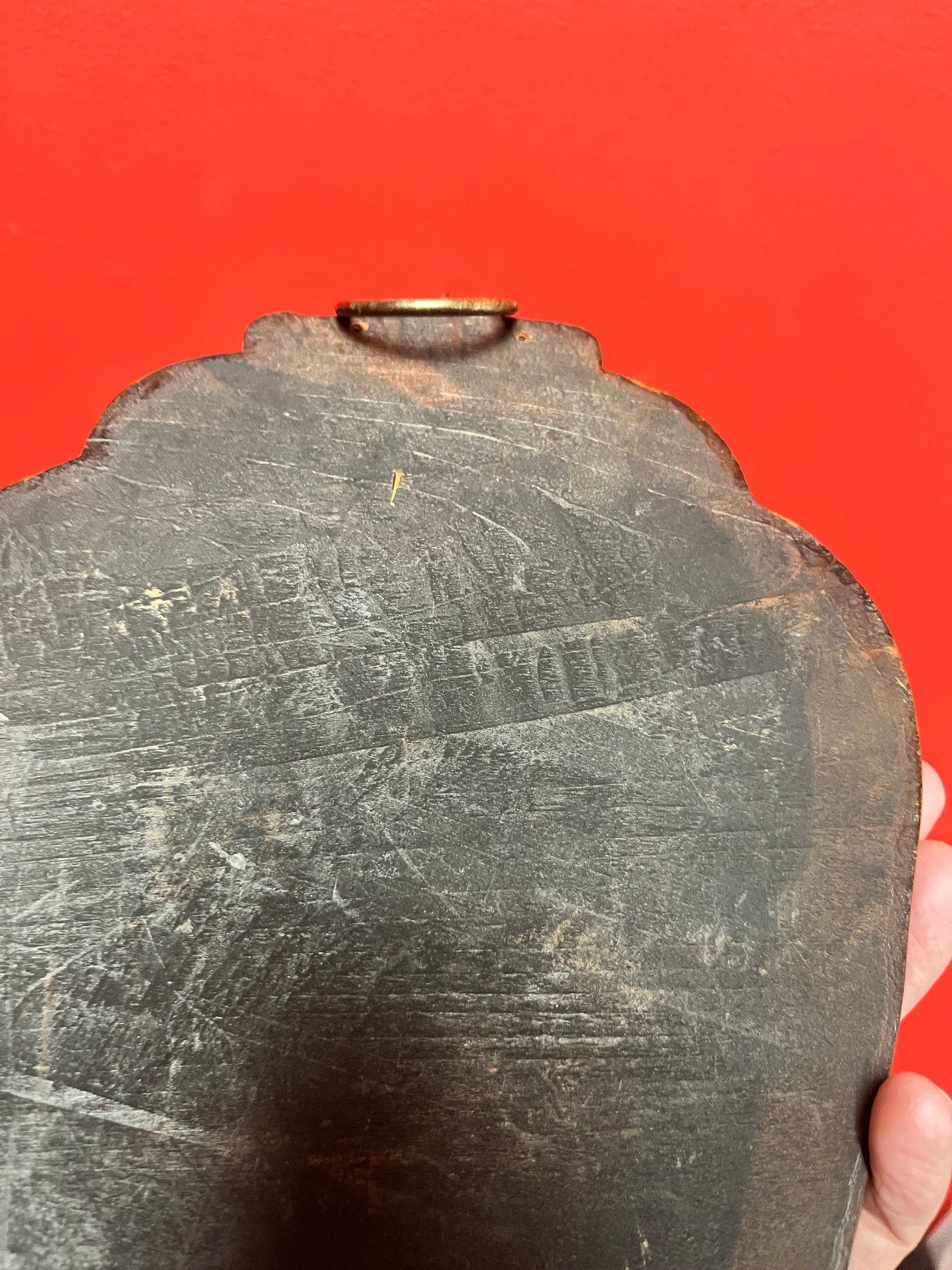 11 inch elaborately carved Asian plaque  stunning