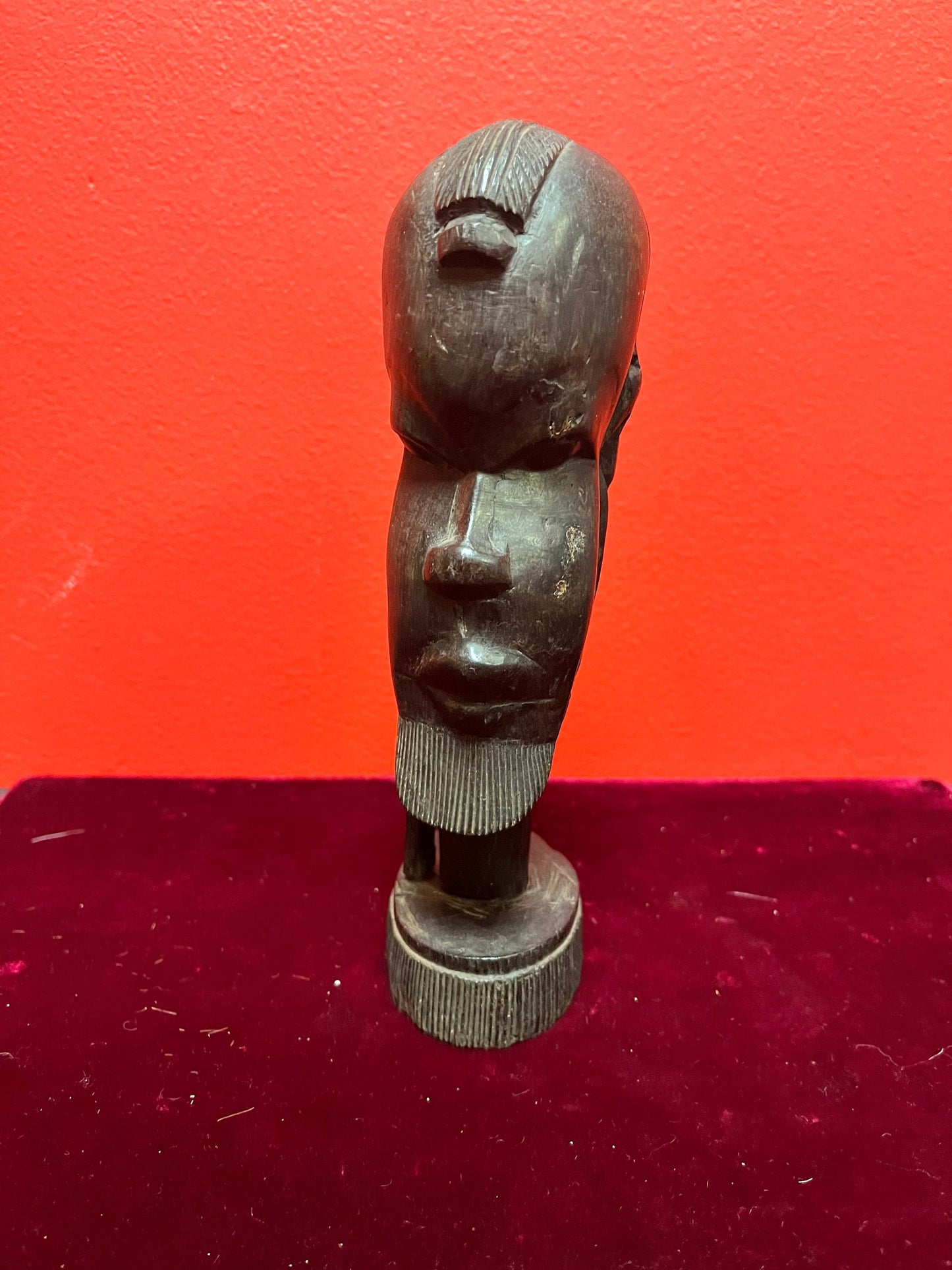 Lovely African Nigerian Ebony wooden 8 inch bust beautiful quality and craftsmanship