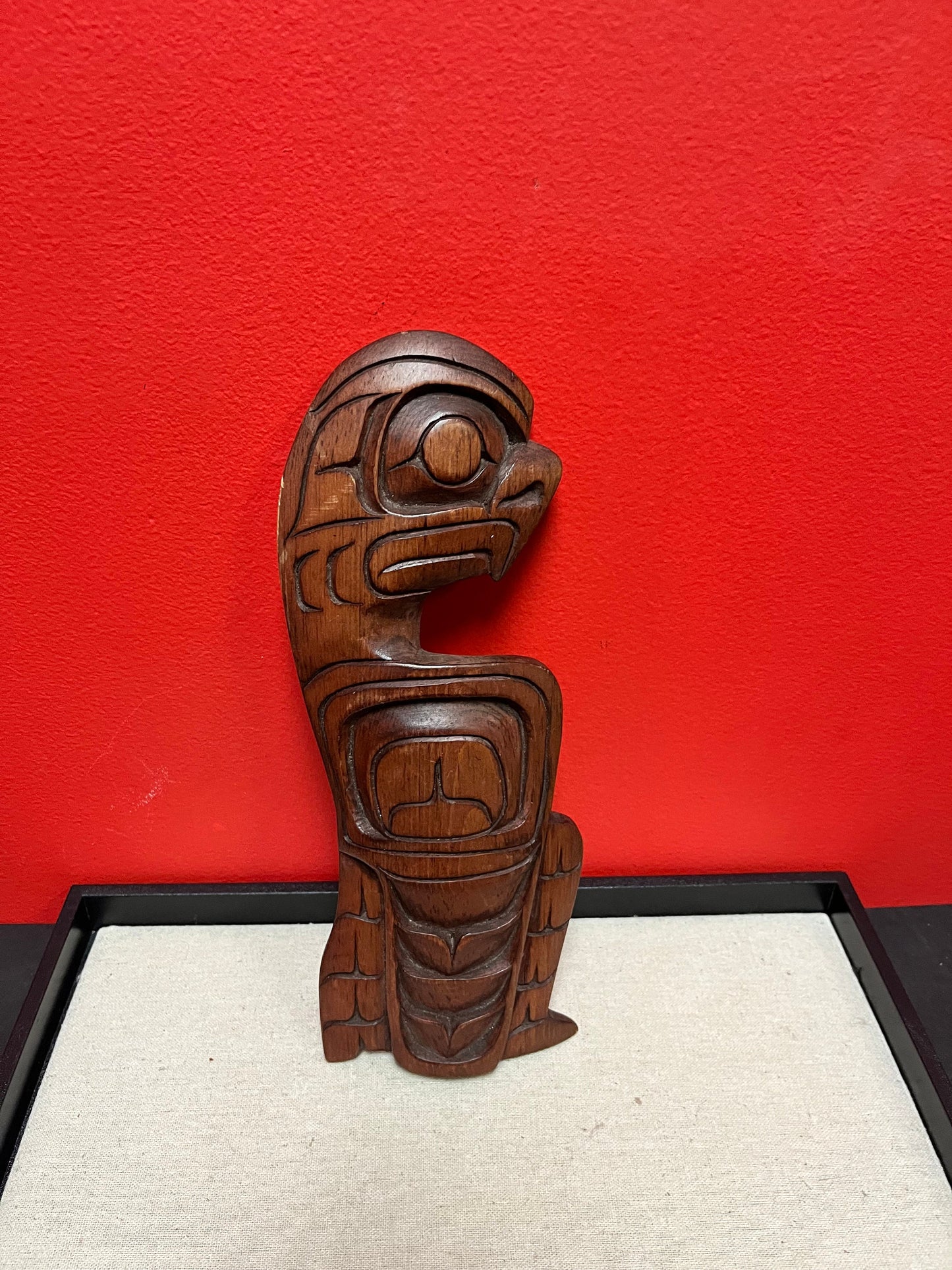 Wow A Lovely 12 inch tall indigenous First Nations, pacific northwest coast Eagle by Sara Robertson of Vancouver island great detail