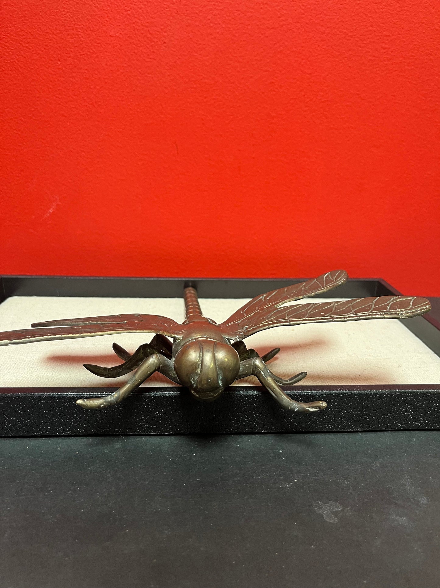 Amazing 9 x 10“ wide bronze dragonfly really cool piece and a great gift great Patina