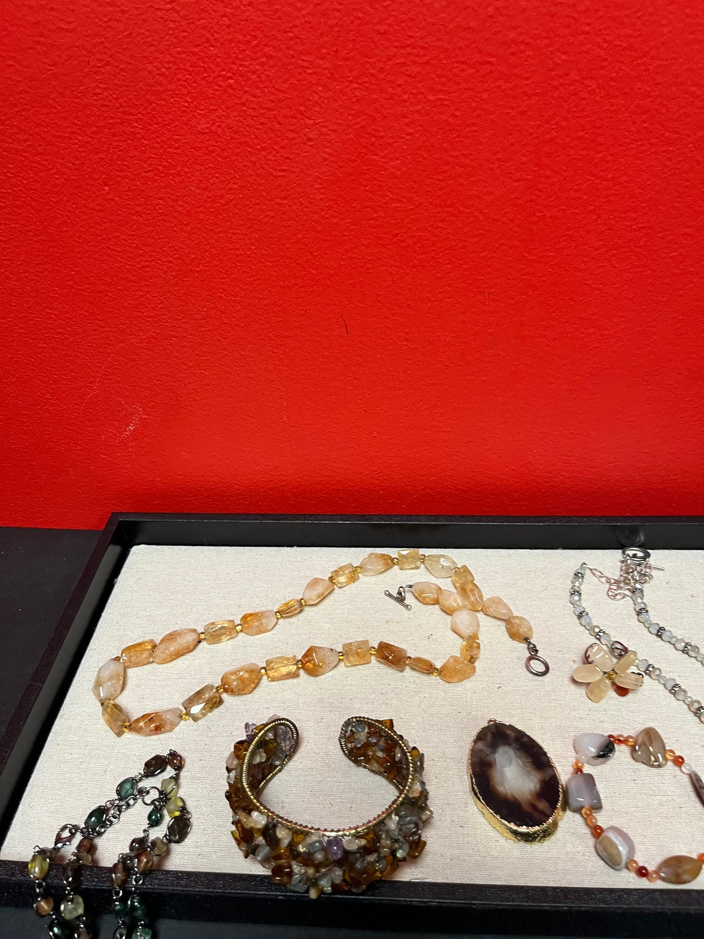 Fabulous job lot of agate and stone jewellery great for gifts or resale wow