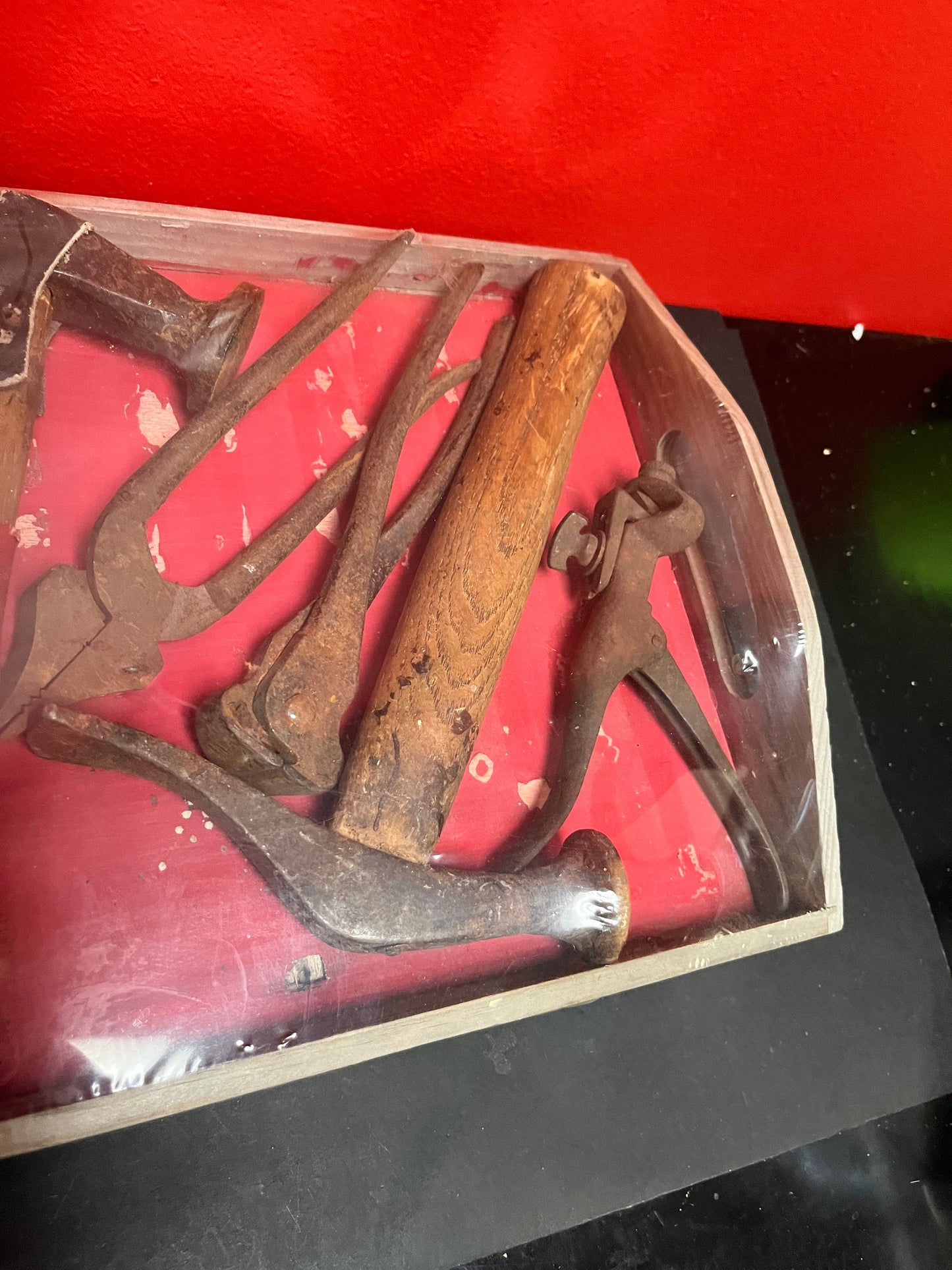 Fabulous seven piece antique shoemakers tool set wonderful Aged Condition wonderful gift or for your own collection