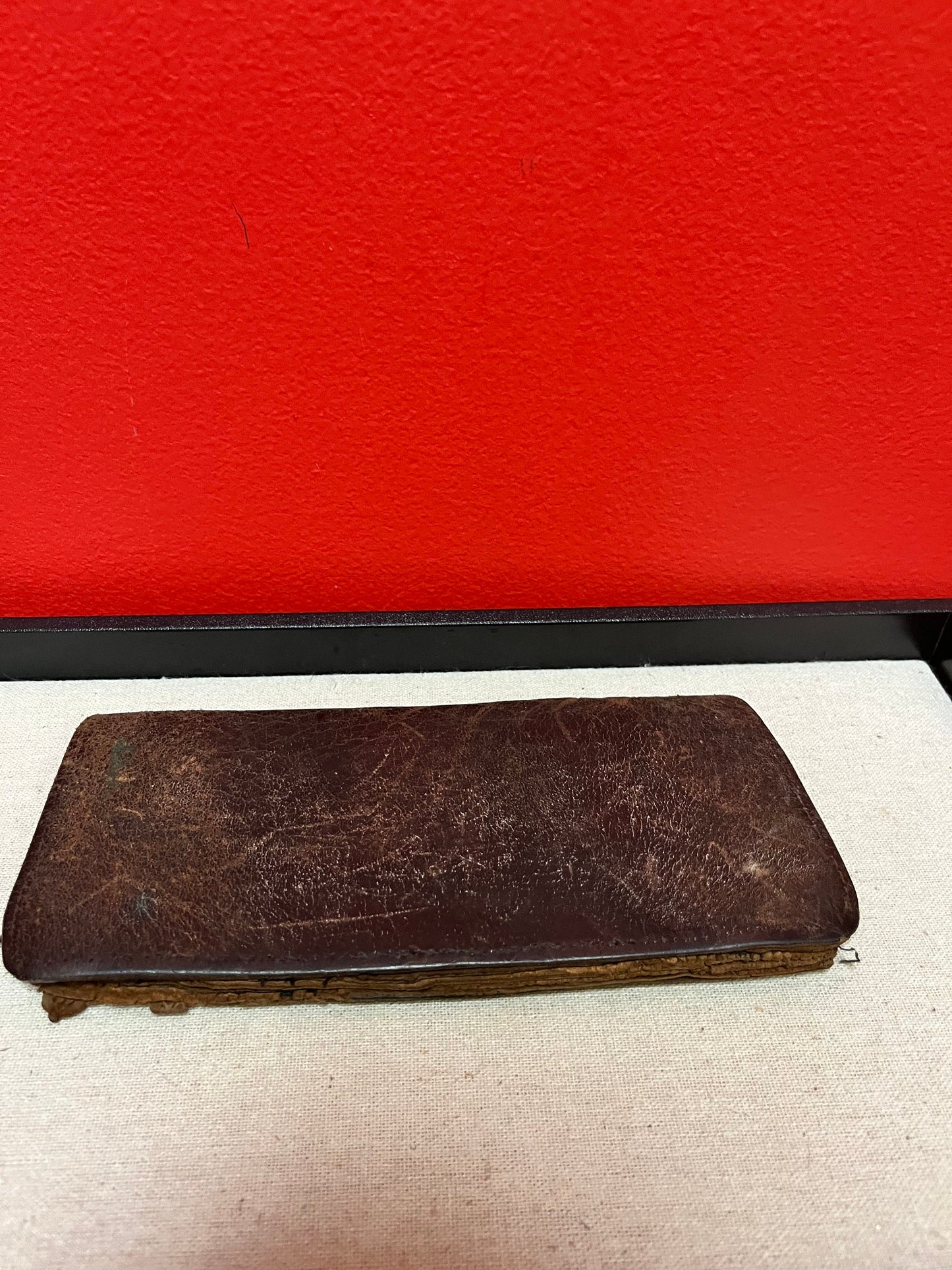 Lovely antique 8 x 4 leather wallet  perfect gift