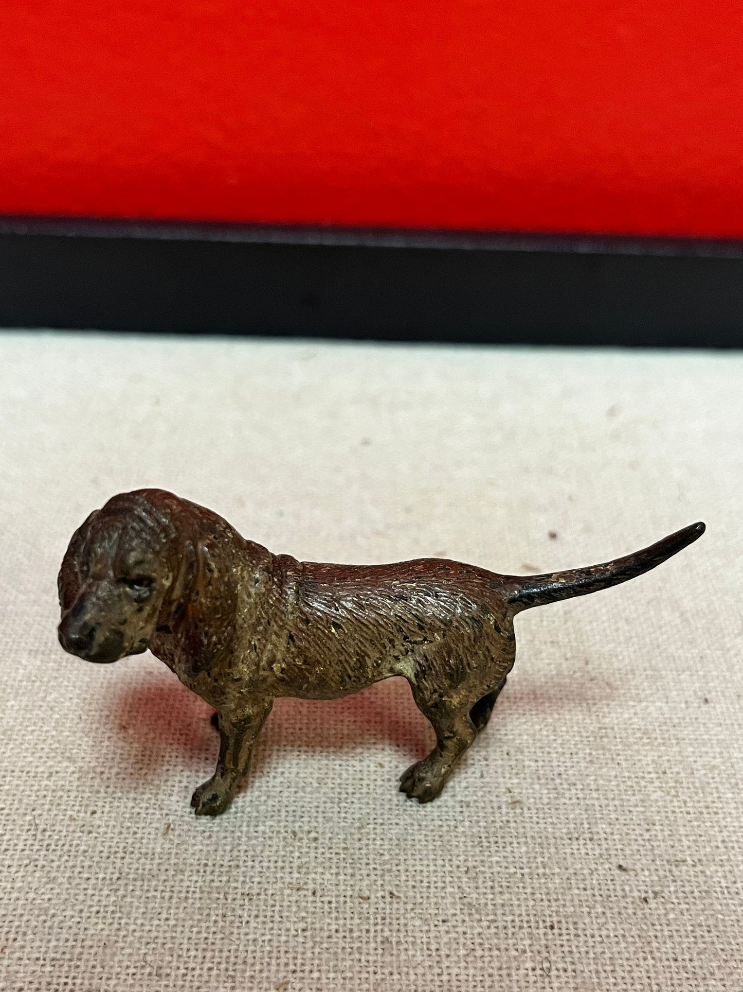 Stunning 2.5 inch Franz Bergman cold painted bronze King Charles spaniel dog in good condition wow