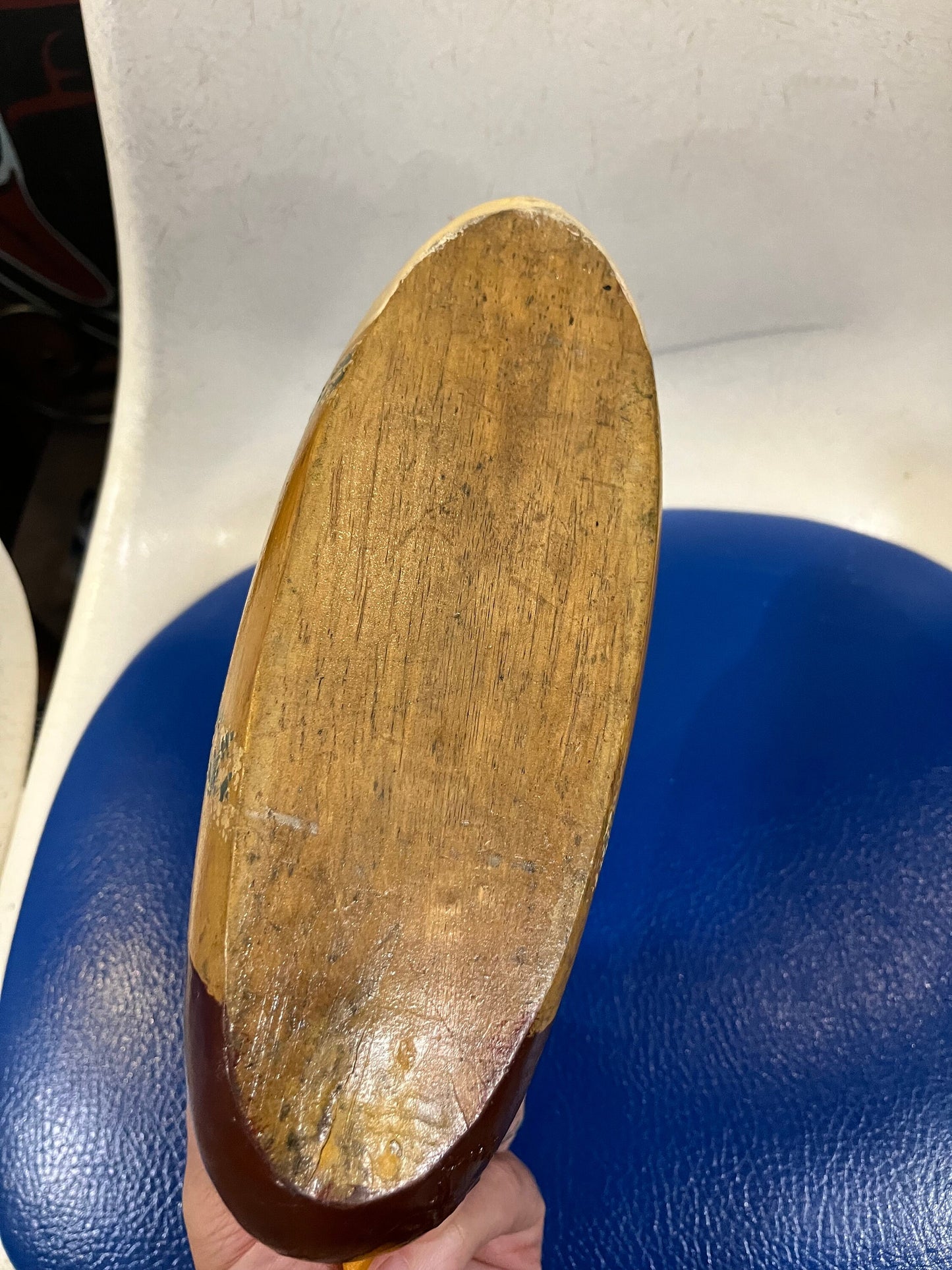 Lovely Canadian 13 x 5 high antique wooden painted duck decoy statue wonderful