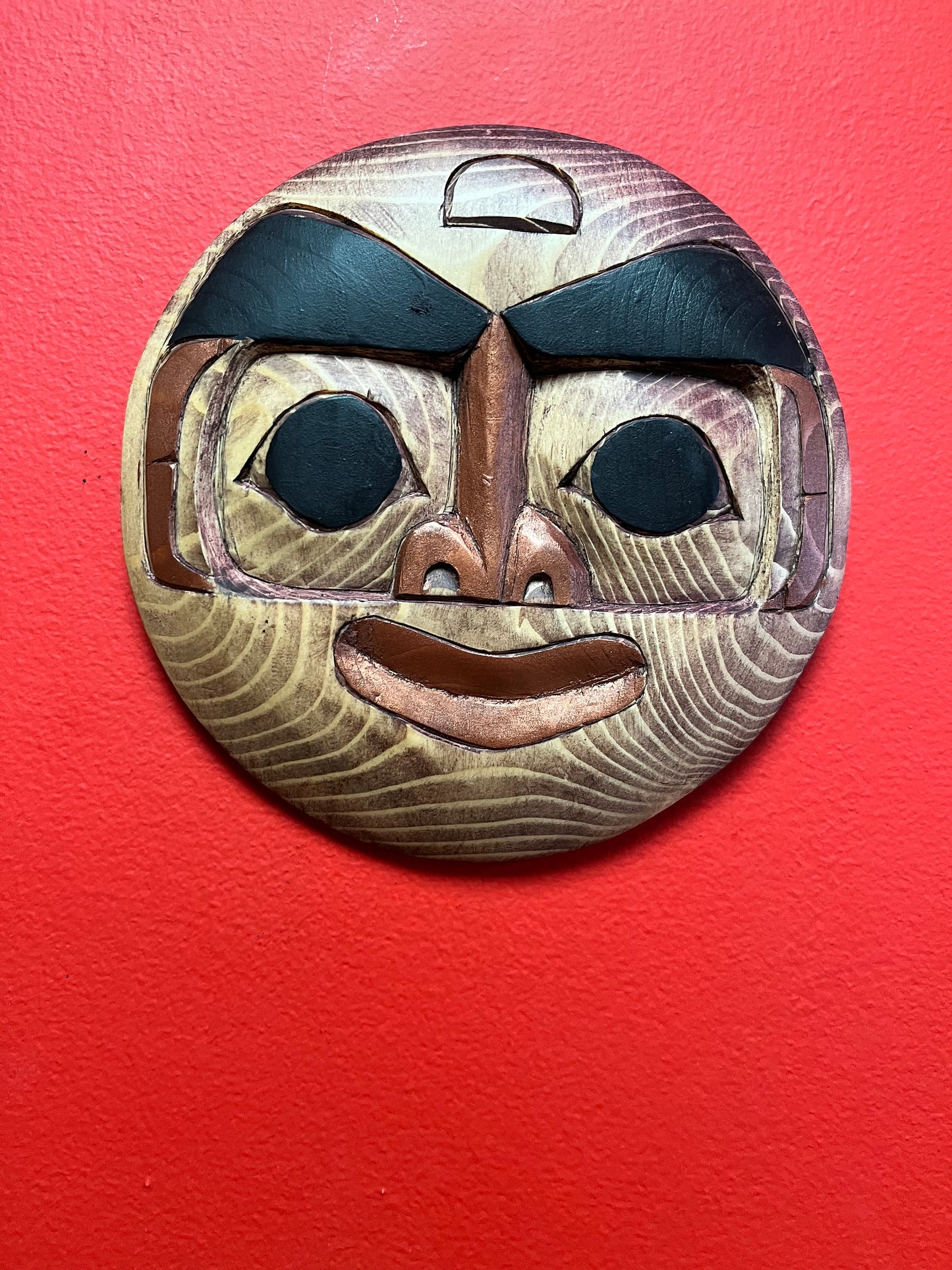 Lovely 7 inch Charles George moon plaque indigenous fascinations specific northwest coast ready to hang