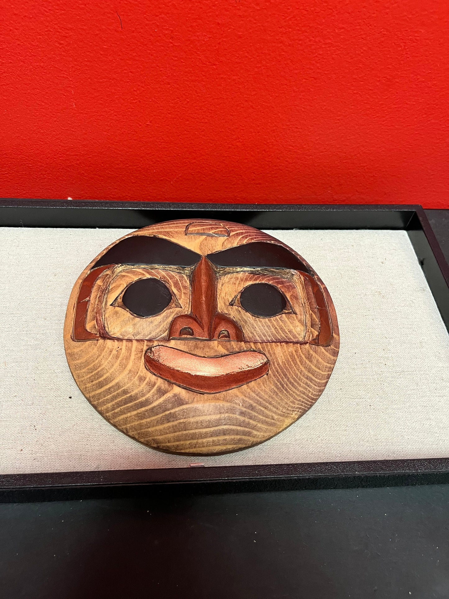 Lovely 7 inch Charles George moon plaque indigenous fascinations specific northwest coast ready to hang