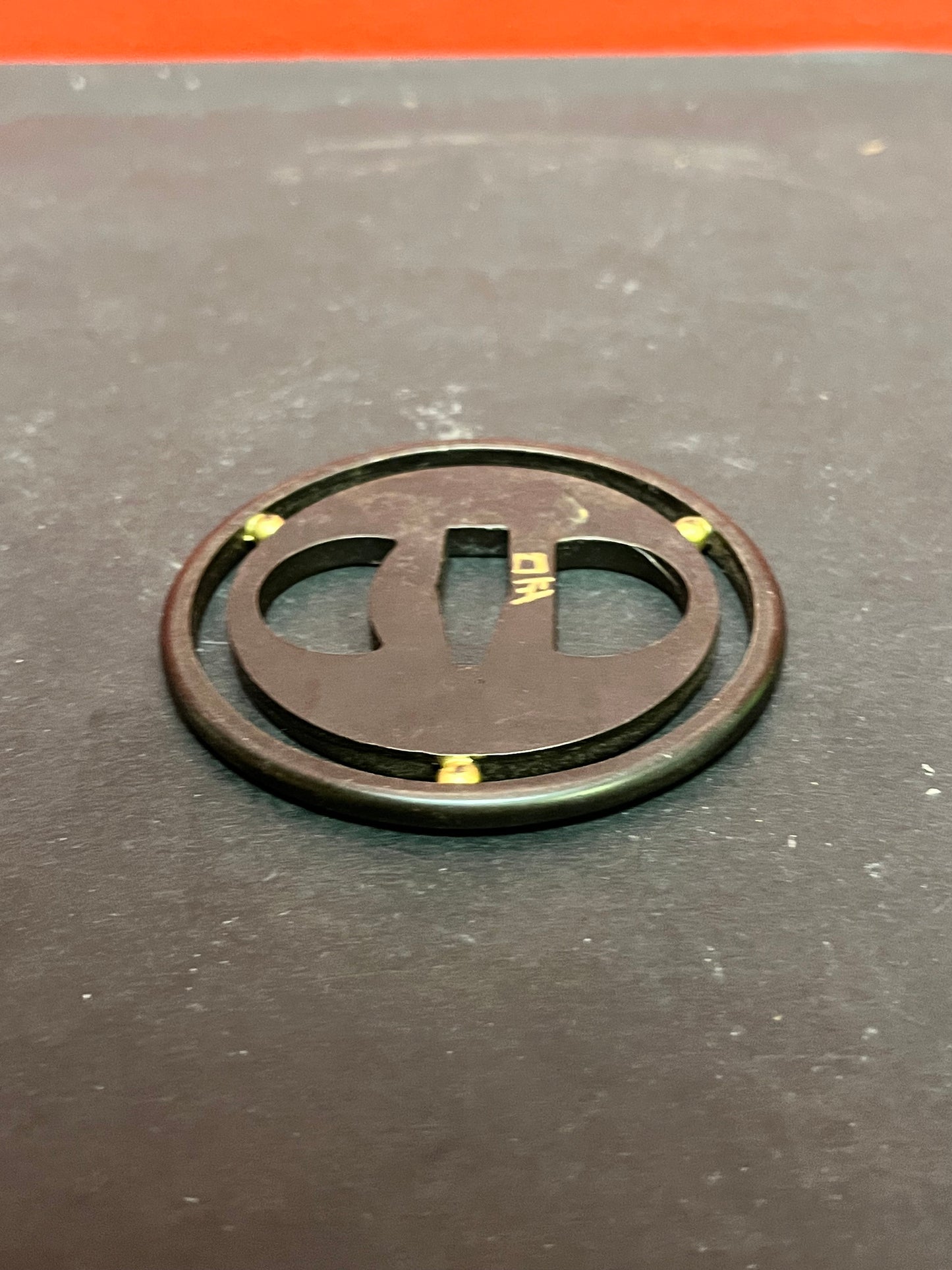 Lovely simple  3 inch bronze signed Japanese samurai tsuba  wonderful Patina and Condition  from important collection