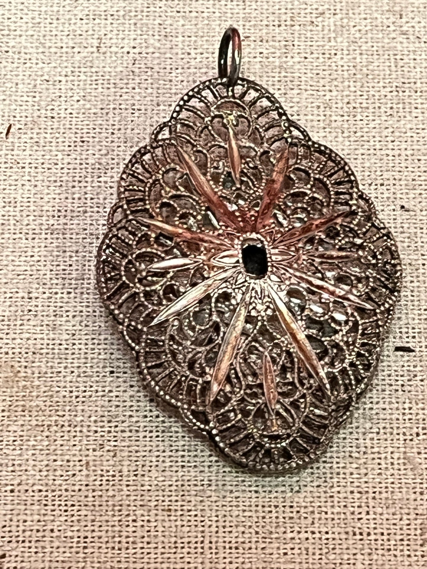 A Lovely 2 inch silver filigree Egyptian pendant perfect gift