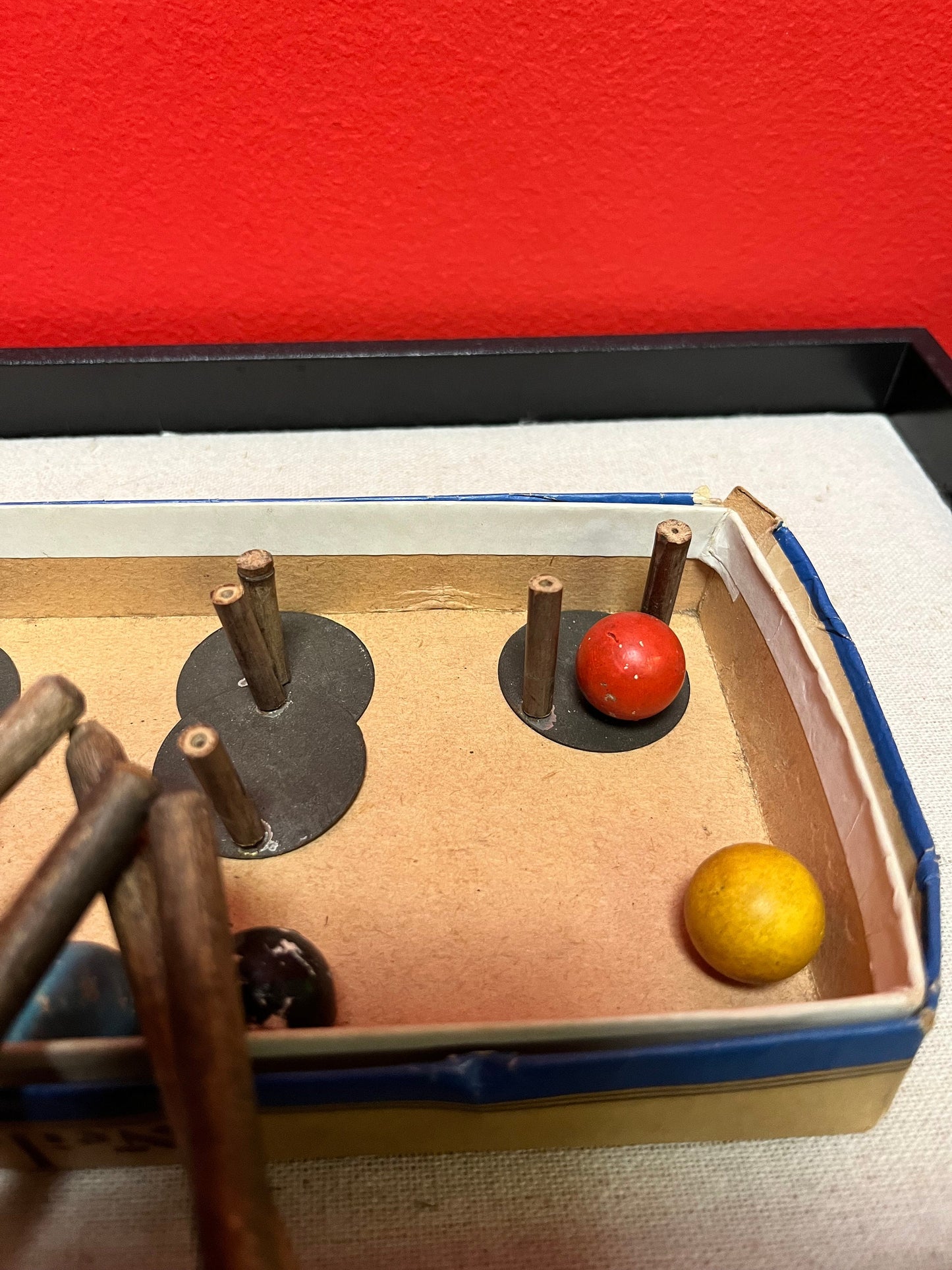 Absolutely amazing miniature table croquet set early 1900s one of a kind