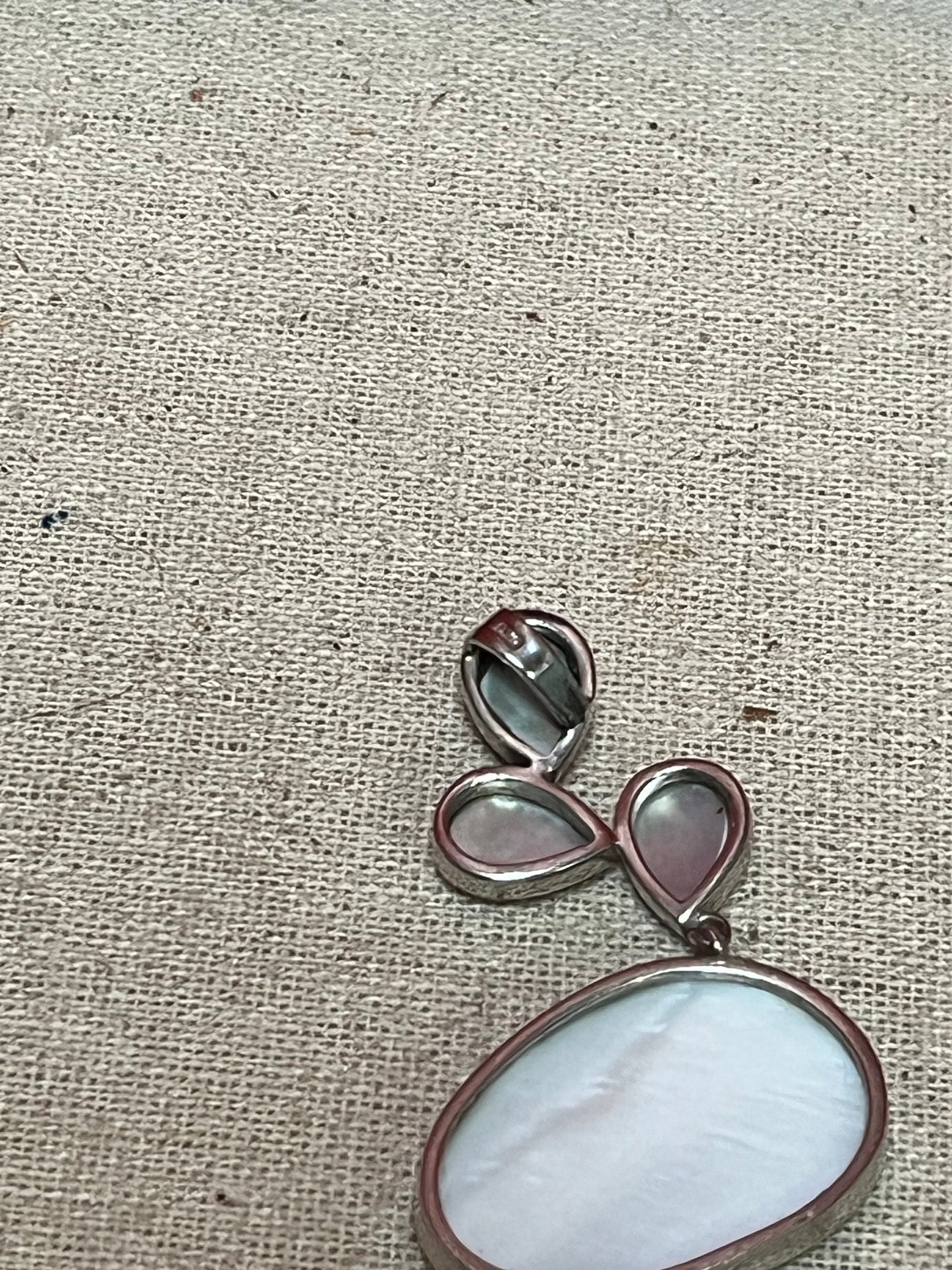 Delicious 4 inch long abalone and 925 sterling pendant