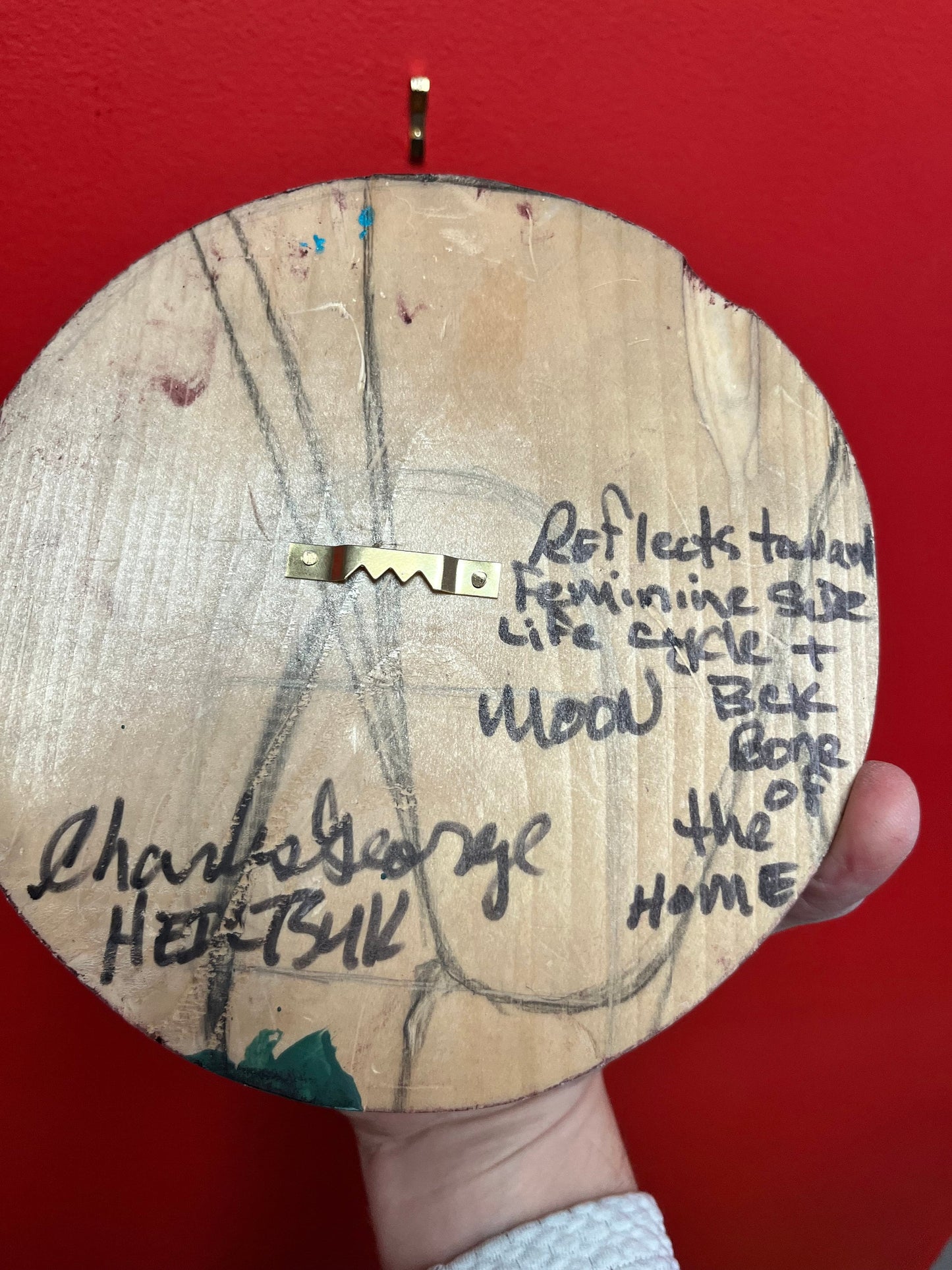 Lovely 7 inch Charles George moon plaque indigenous fascinations specific northwest coast ready to hang