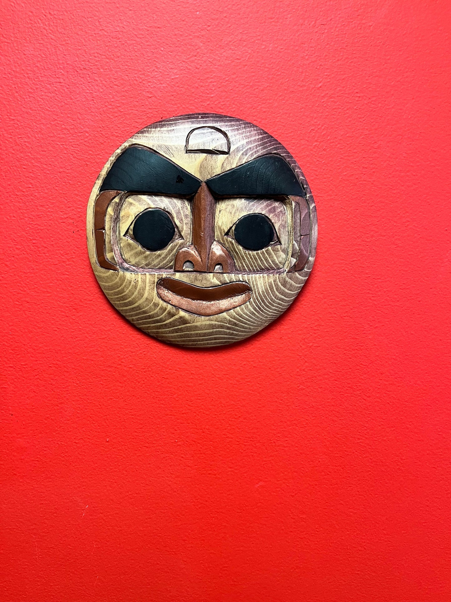 Lovely 7 inch Charles George moon plaque indigenous fascinations specific northwest coast ready to hang