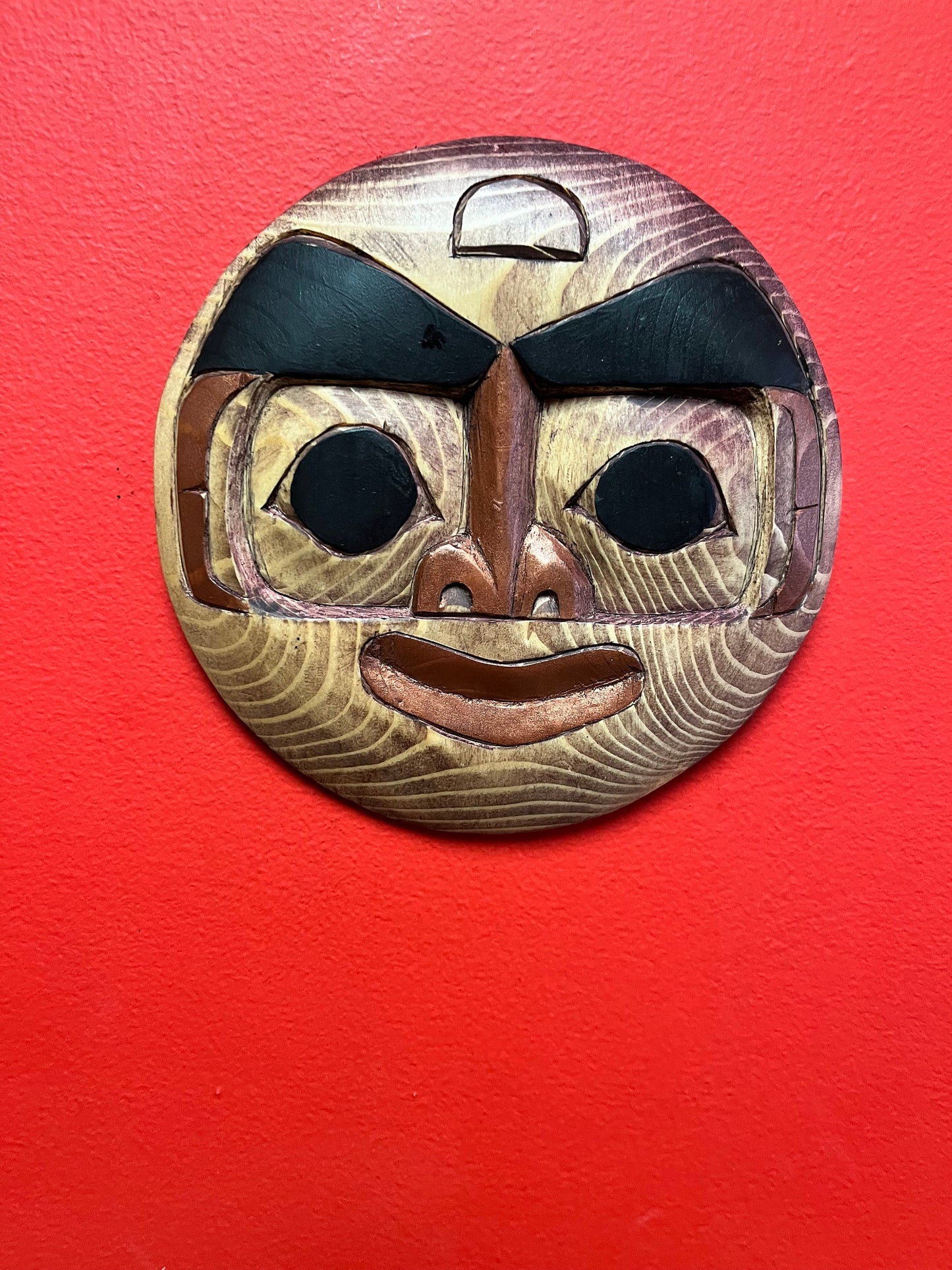 Lovely 7 inch Charles George moon plaque indigenous fascinations specific northwest coast ready to hang