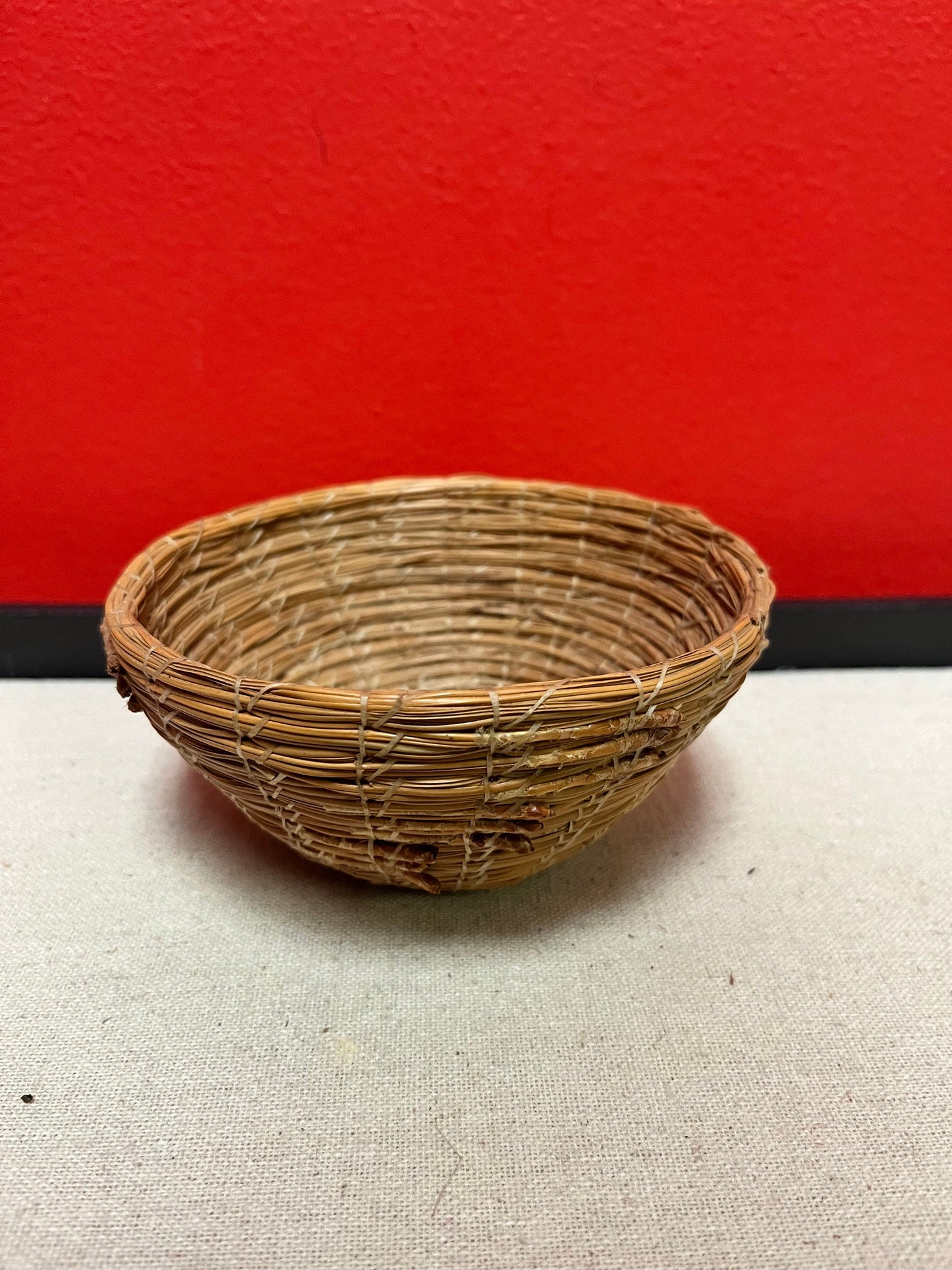 5 x 3 high indigenous weaved basket very unusual and good condition