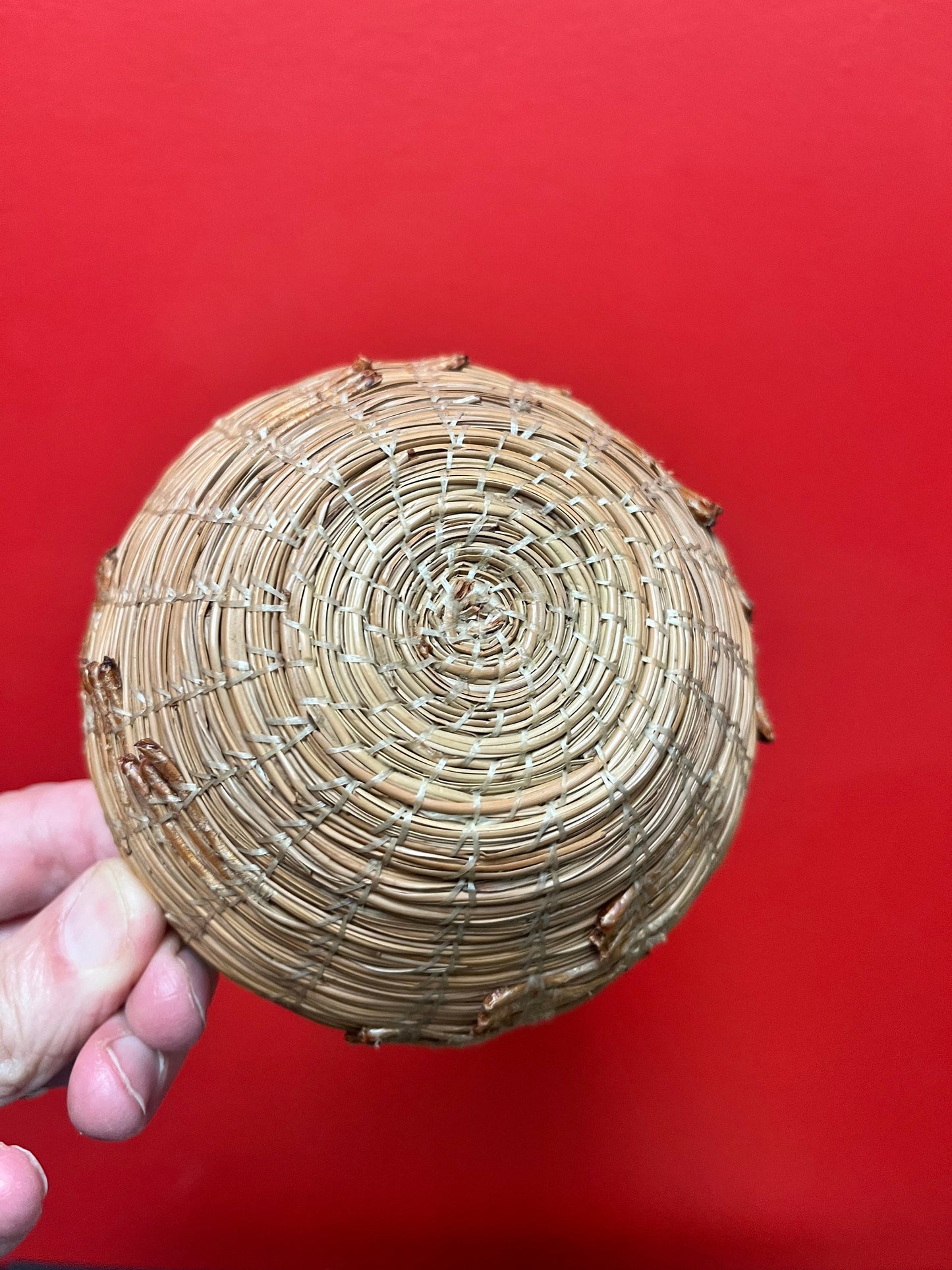 5 x 3 high indigenous weaved basket very unusual and good condition