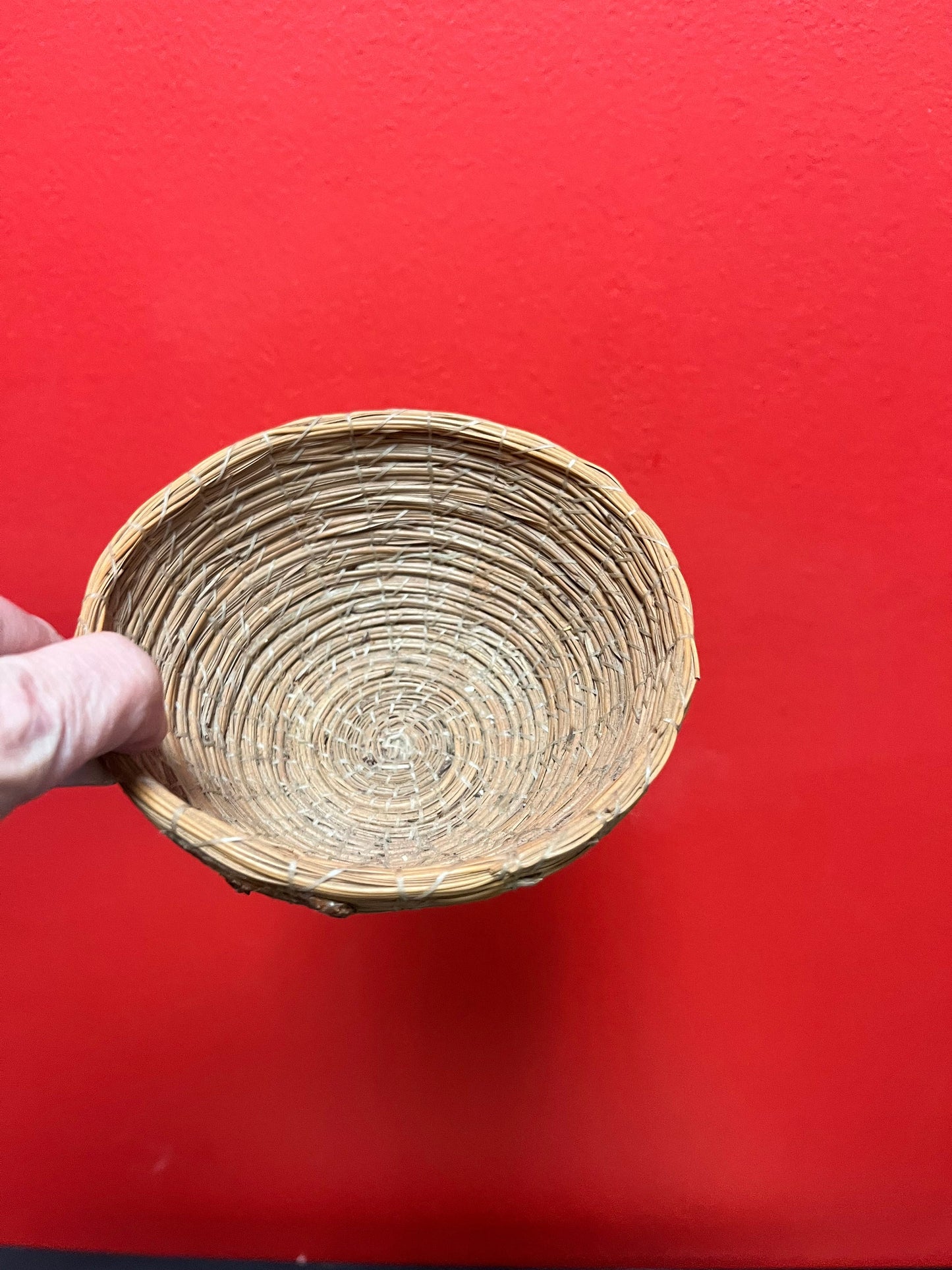 5 x 3 high indigenous weaved basket very unusual and good condition