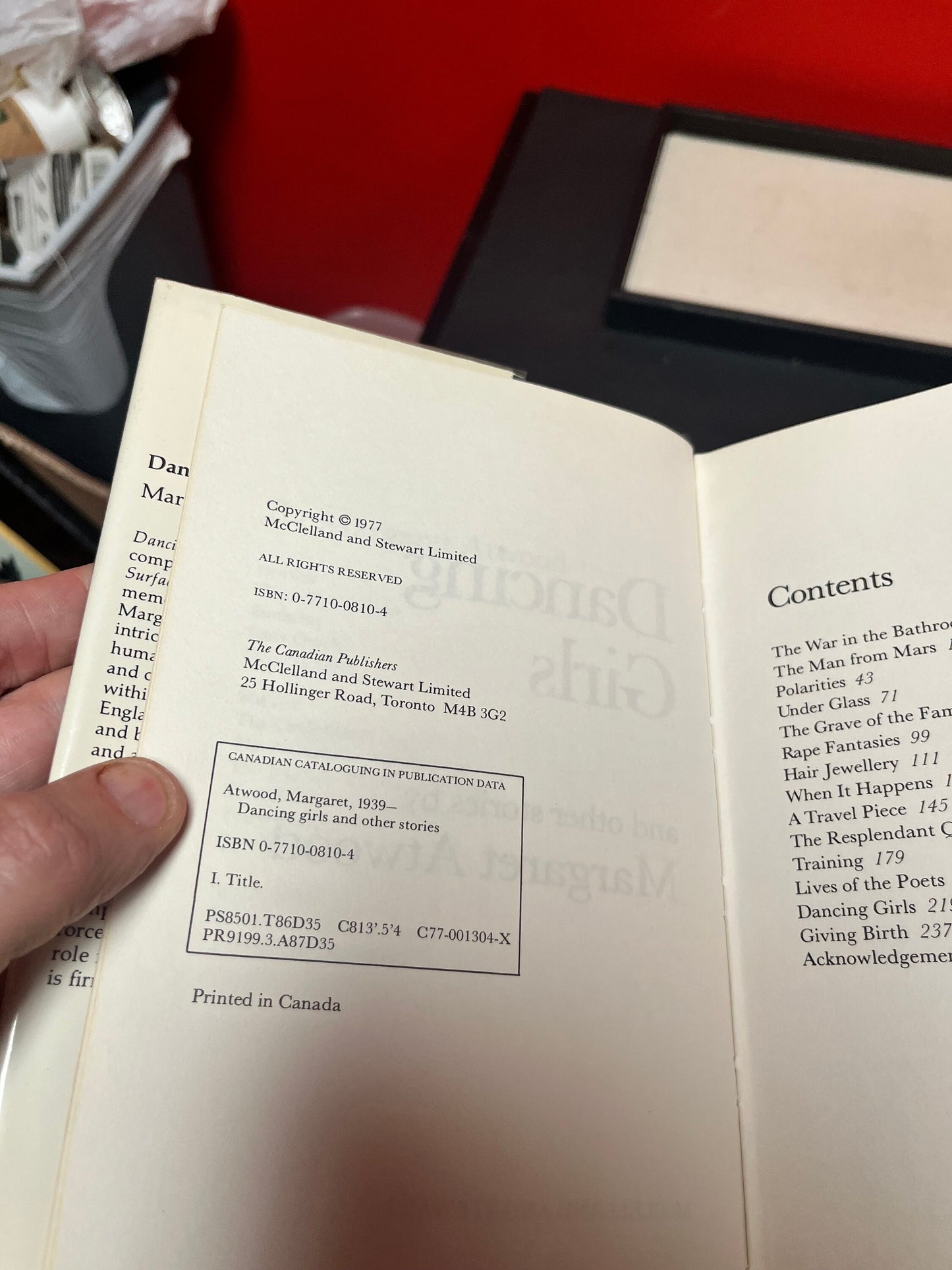1977 first edition, Canadian Margaret, Atwood, dancing girls original dust cover good condition