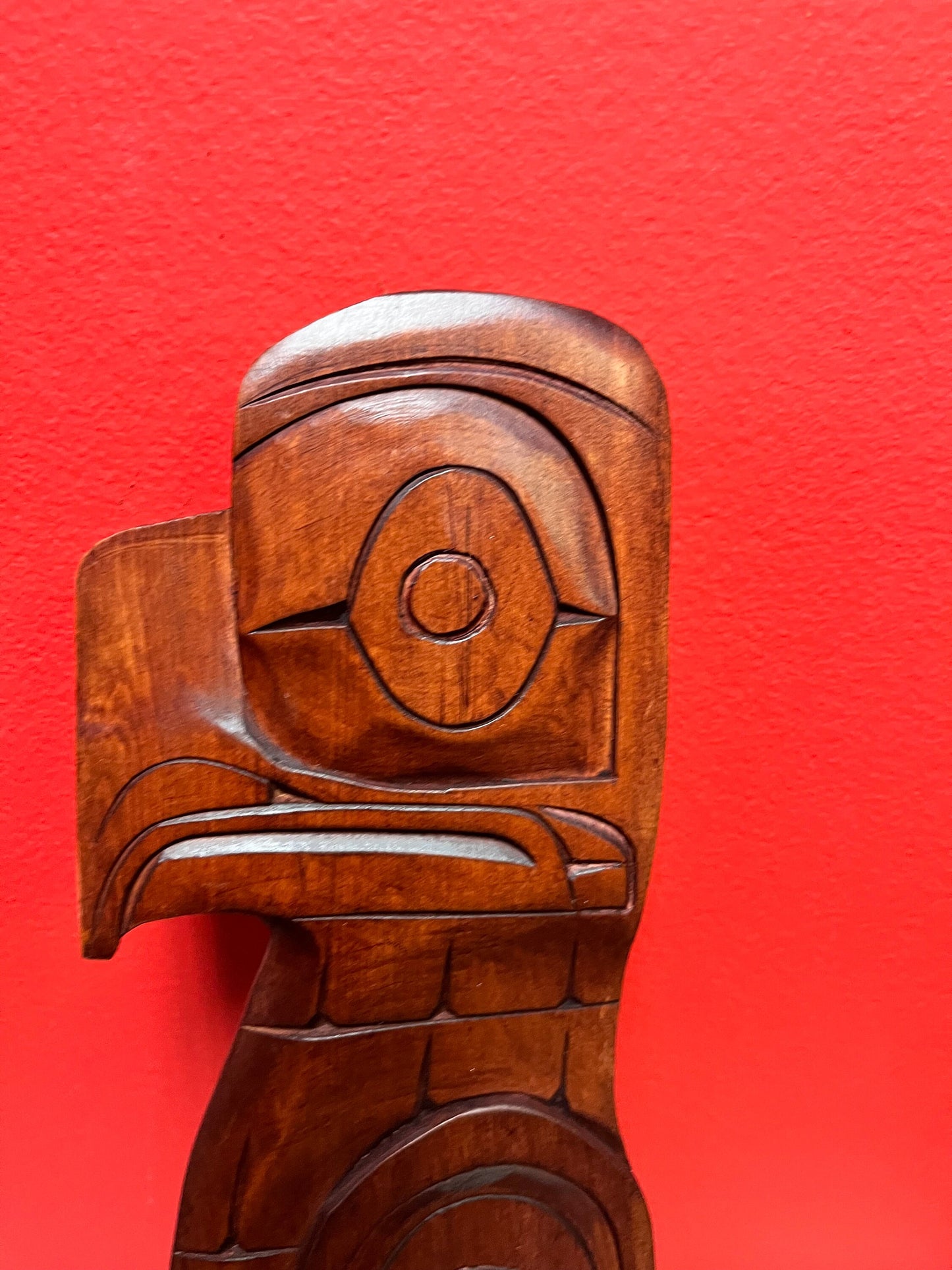 Lovely, 13.5 inch tall indigenous first nations Pacific northwest coast Thunderbird plaque needs a hanger - attributed to Joseph family