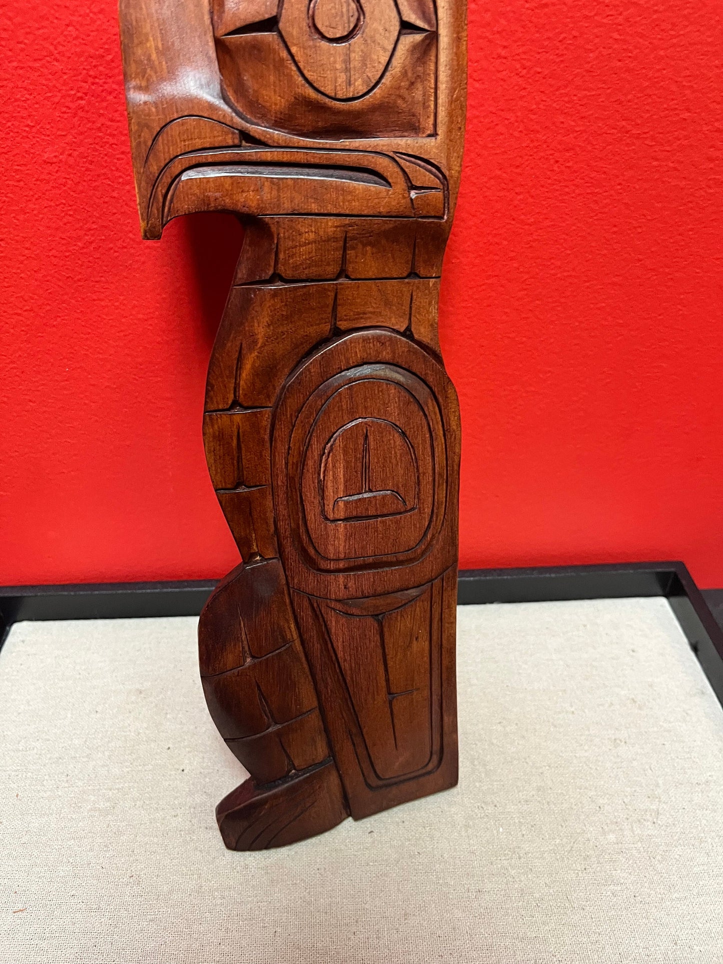 Lovely, 13.5 inch tall indigenous first nations Pacific northwest coast Thunderbird plaque needs a hanger - attributed to Joseph family