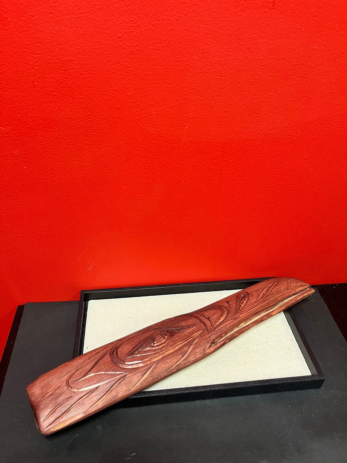 Stunning indigenous first nations Pacific northwest coast 18 inch long raven mask plaque Stanley Joseph wow