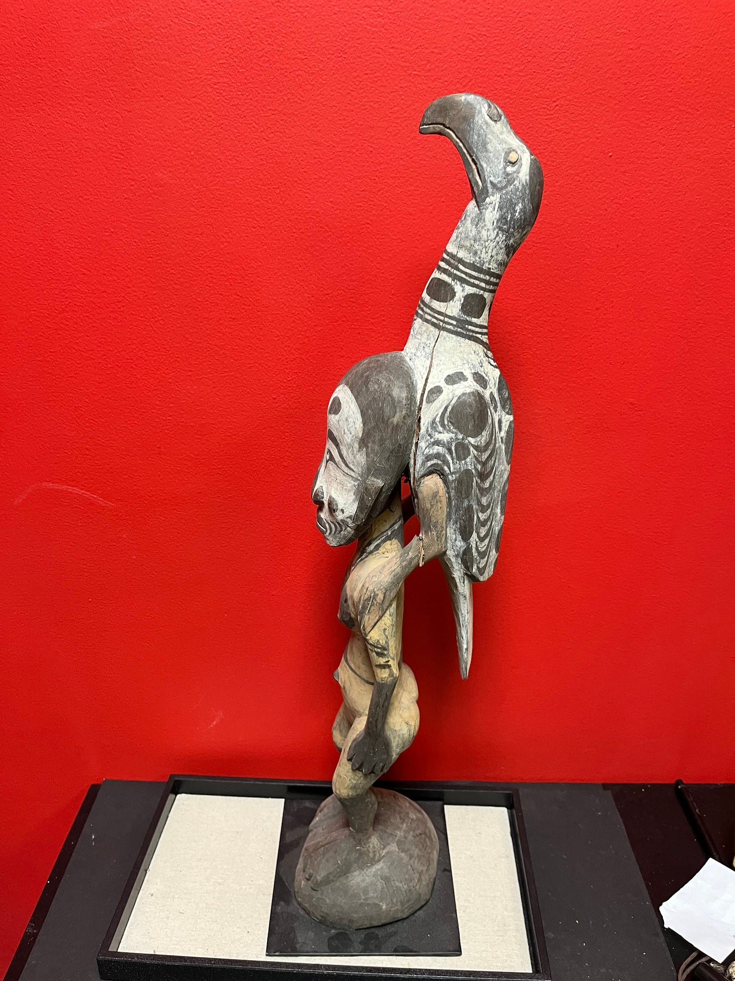 Very rare museum quality 19 century 27 inch Papua New Guinea statue stunning detail and quality in good condition see photos - wow wow