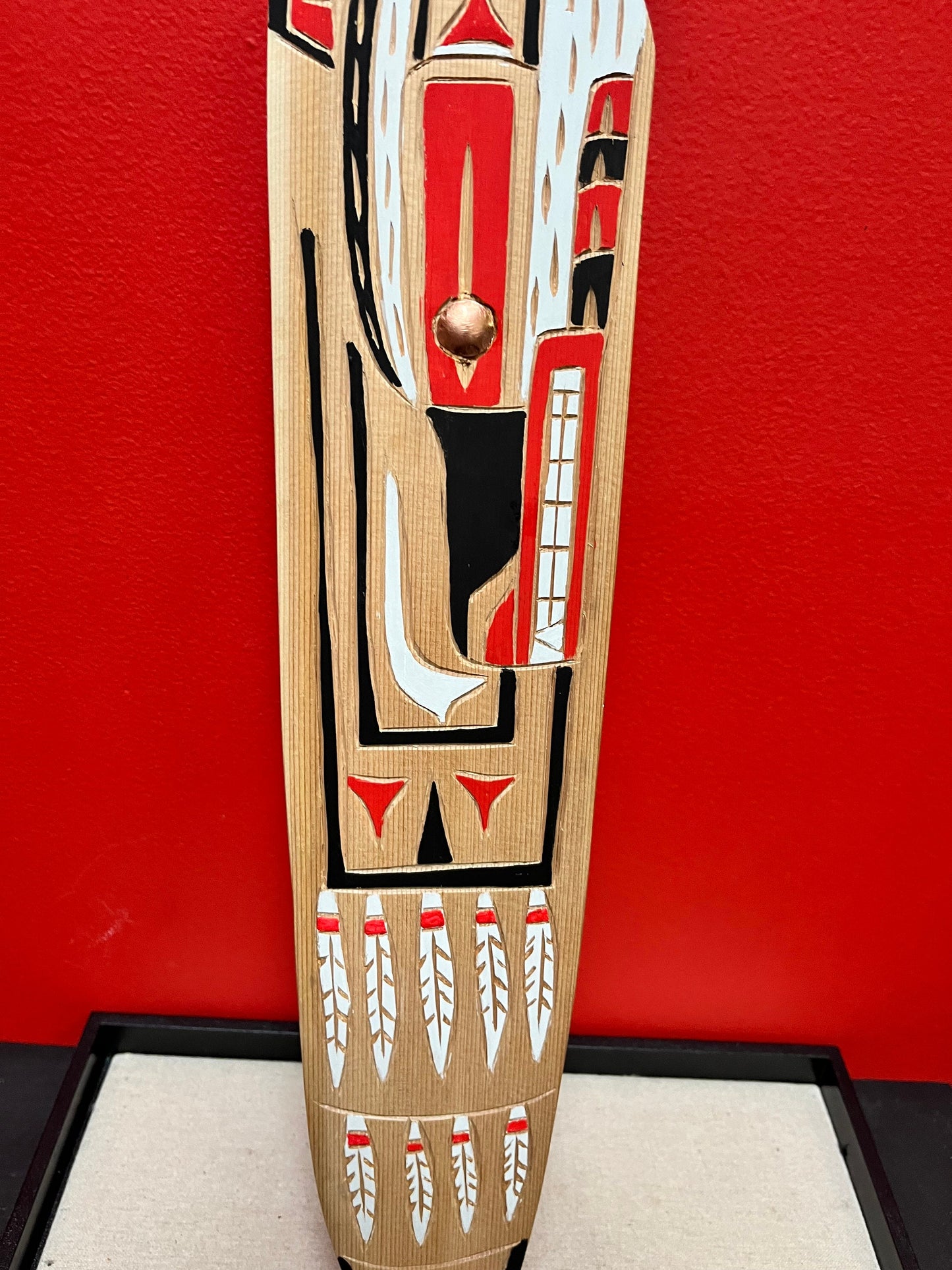 Stunning 22 x 4 wide Bradley Joseph Junior double sided paddle indigenous first nations Pacific Northwest Coast beauty