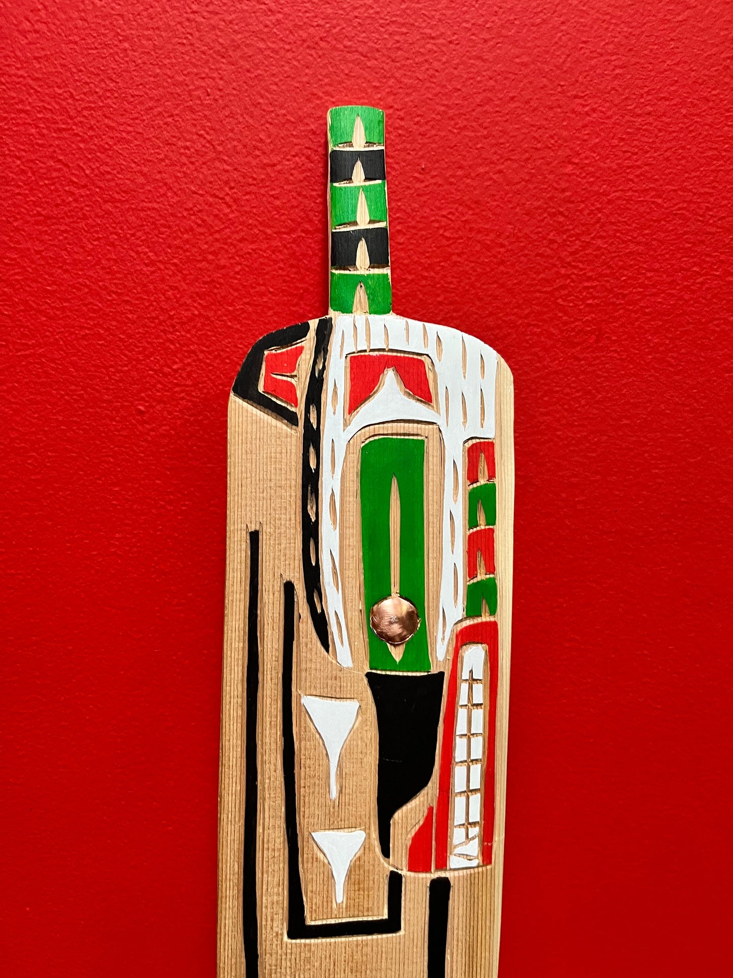 Stunning 22 x 4 wide Bradley Joseph Junior double sided paddle indigenous first nations Pacific Northwest Coast beauty