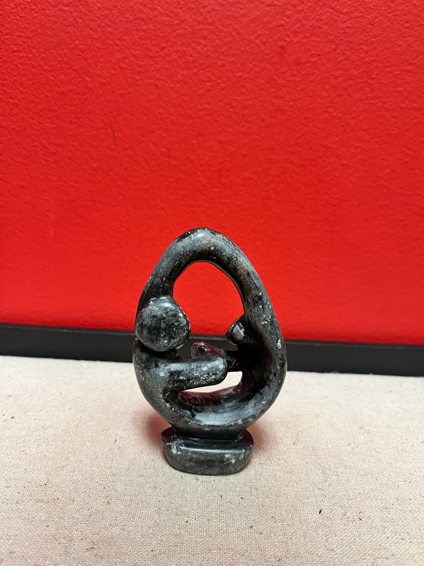 Lovely Unusual Inuit soapstone older statue 4 inches tall