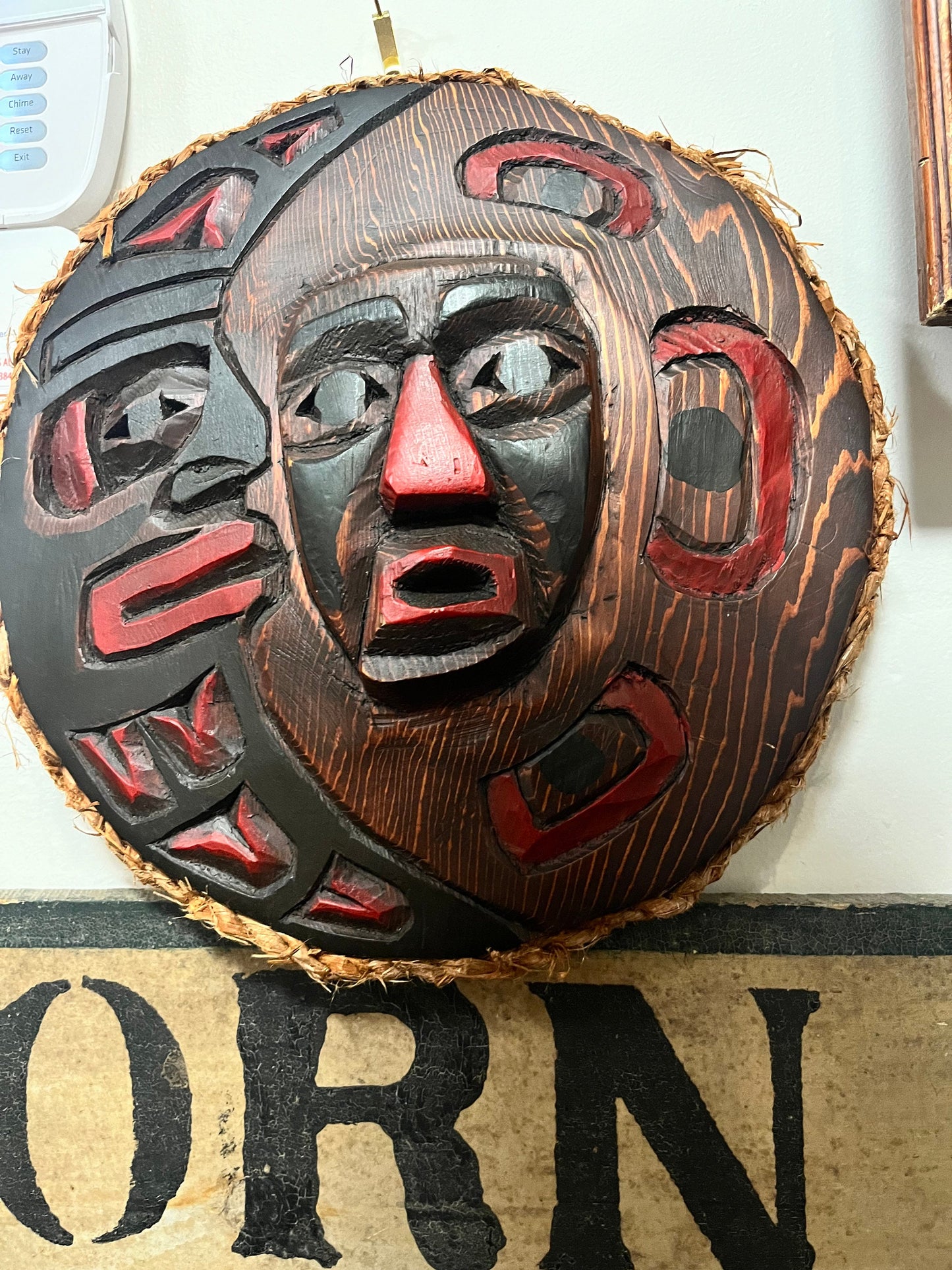 Stunning 12 inch moon mask by Ronald Thomas indigenous first nation Pacific Northwest coast beauty great detail