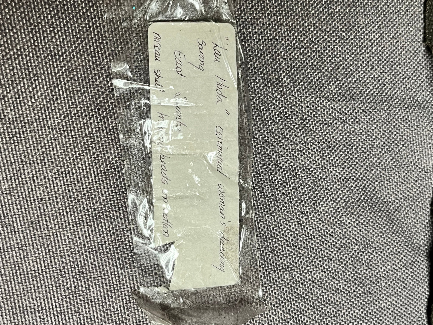 A Museum quality 48 x 22 Lau Hada Ceremonial womens dancing sarong east sumba shell and trading beads on cotton - wow