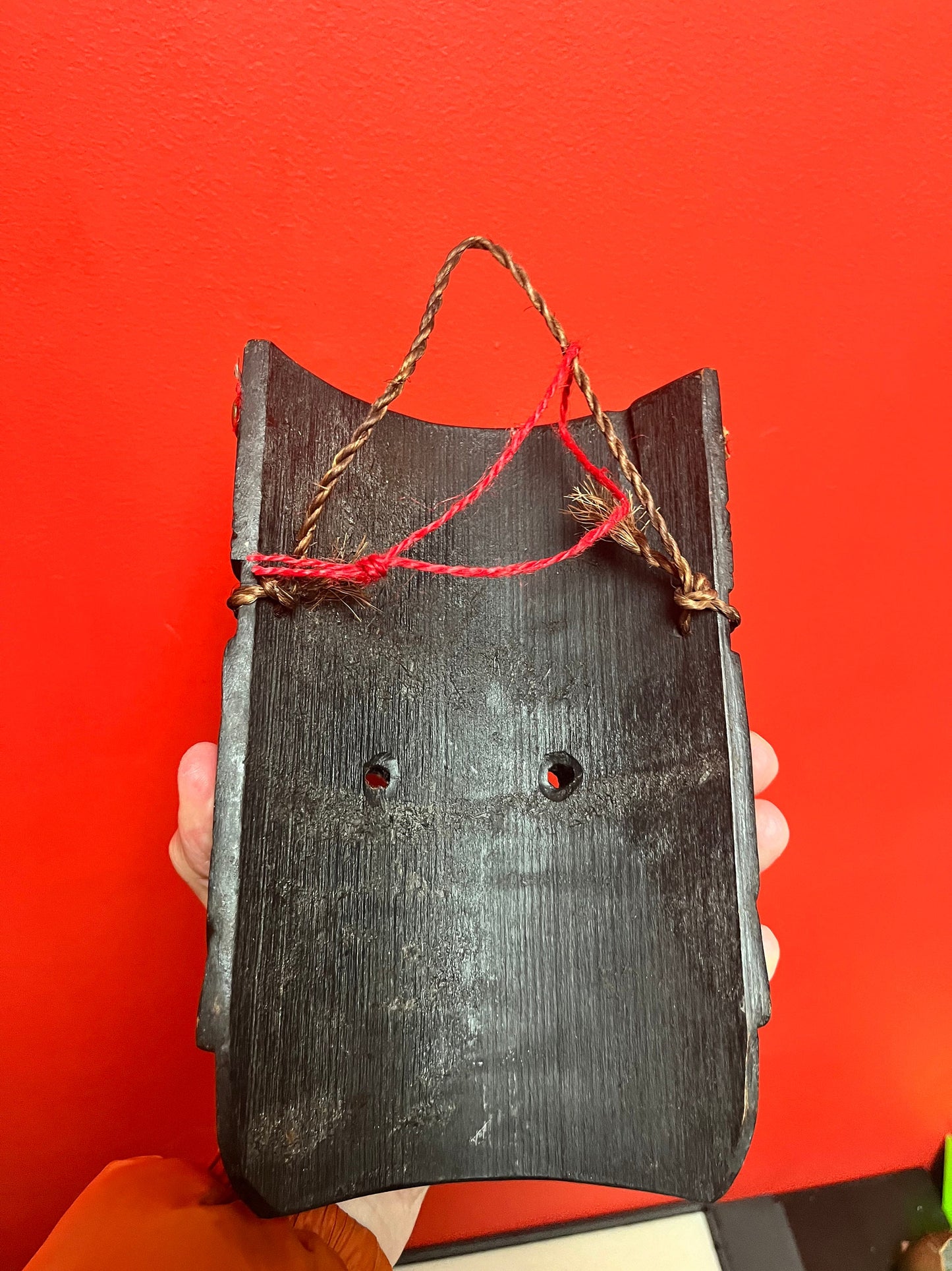 Cool old 9 inch wooden Asian mask nice look