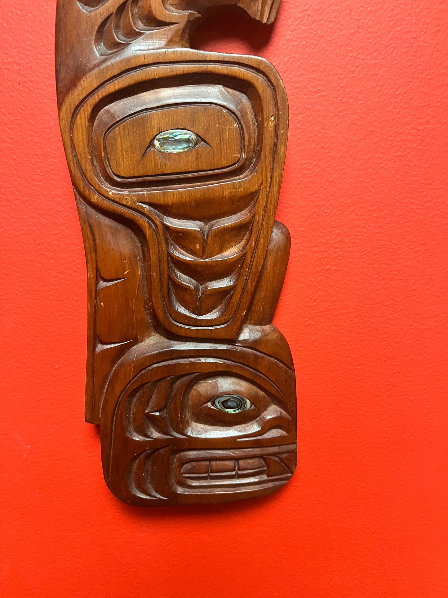 Stunning 16 x 5 Alfred Robertson transformation plaque indigenous first nations Pacific northwest coast beauty great detail