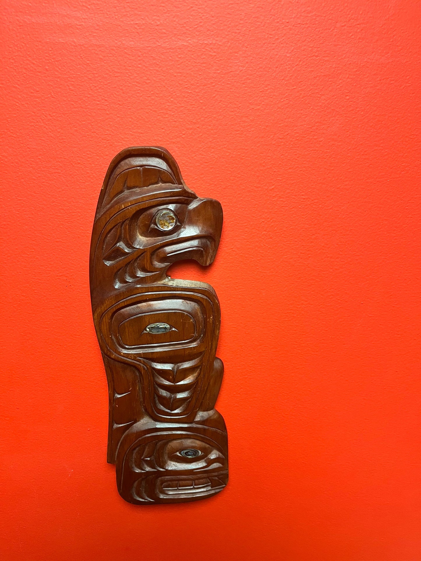 Stunning 16 x 5 Alfred Robertson transformation plaque indigenous first nations Pacific northwest coast beauty great detail