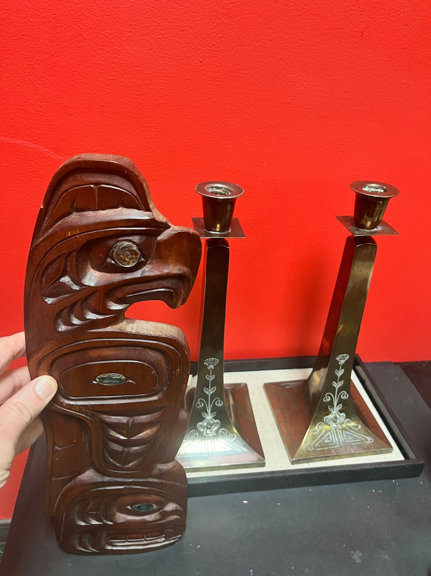 Stunning 16 x 5 Alfred Robertson transformation plaque indigenous first nations Pacific northwest coast beauty great detail