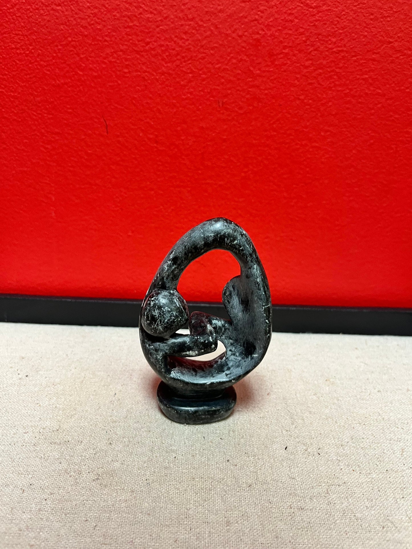Lovely Unusual Inuit soapstone older statue 4 inches tall