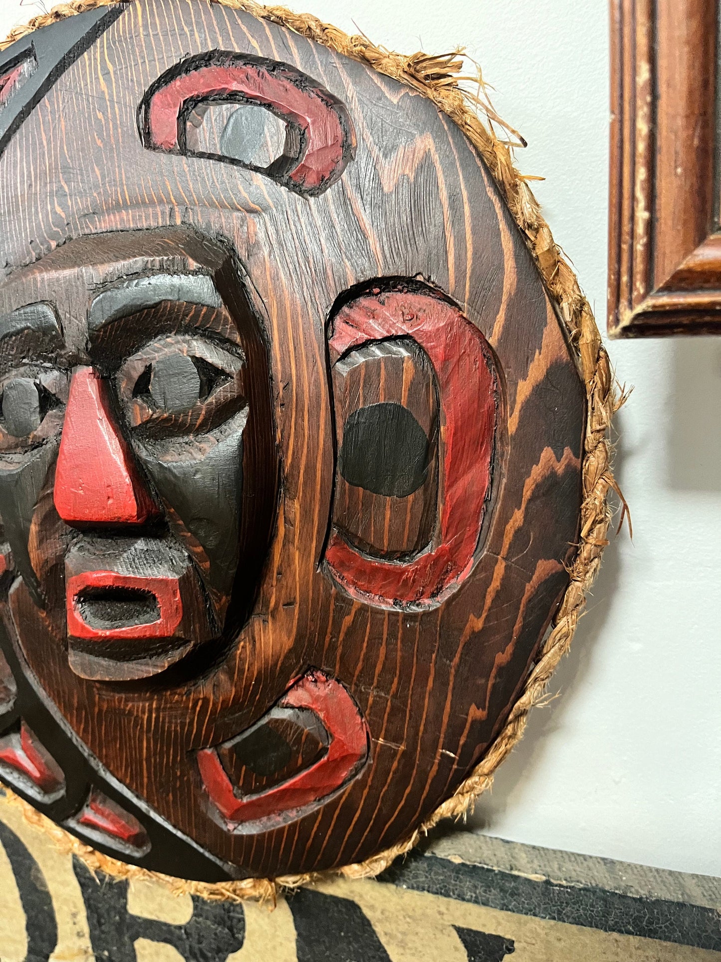 Stunning 12 inch moon mask by Ronald Thomas indigenous first nation Pacific Northwest coast beauty great detail