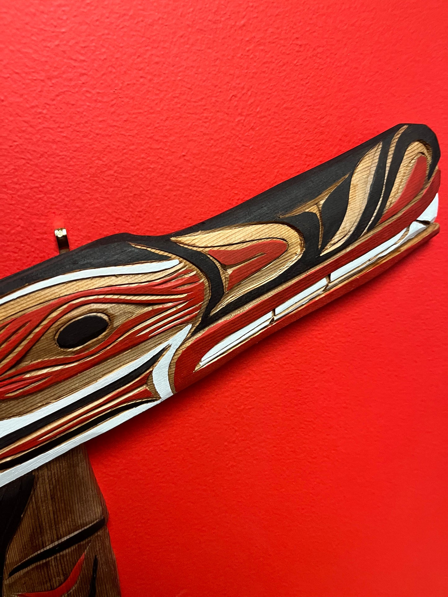 Stunning 20 x 14 wide Stan Joseph mask and chief transformation plaque indigenous first nations Pacific northwest coast beauty
