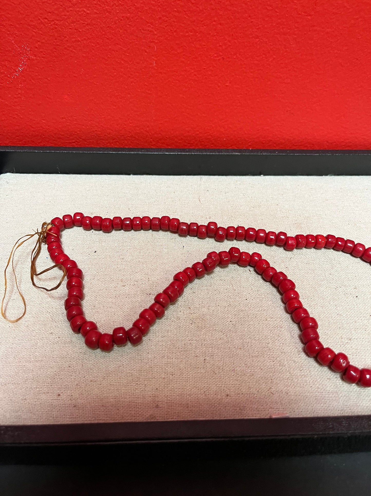 Rare museum quality antique 19 century indigenous First Nations coast trade beads approximately 22 inches long