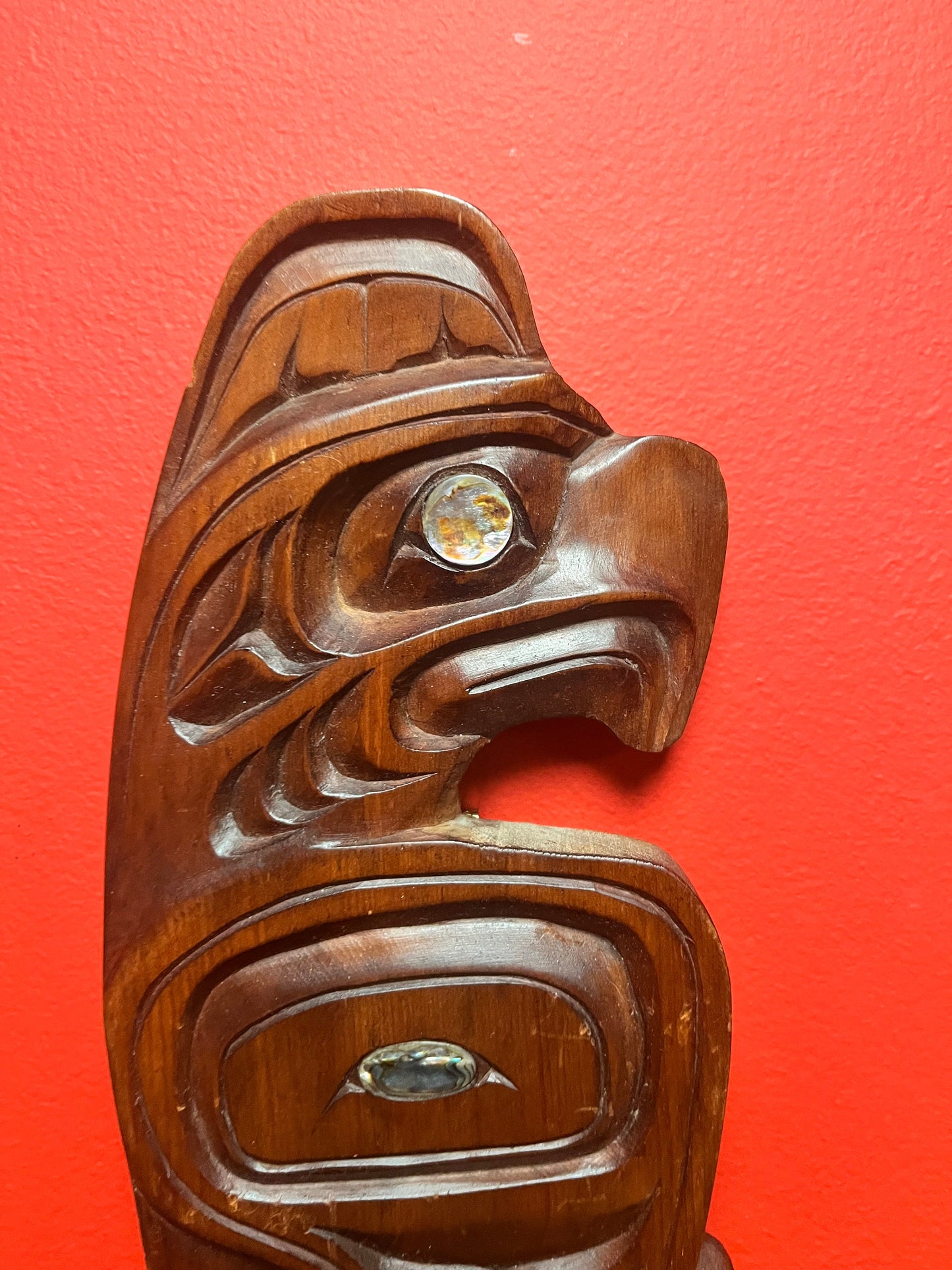 Stunning 16 x 5 Alfred Robertson transformation plaque indigenous first nations Pacific northwest coast beauty great detail