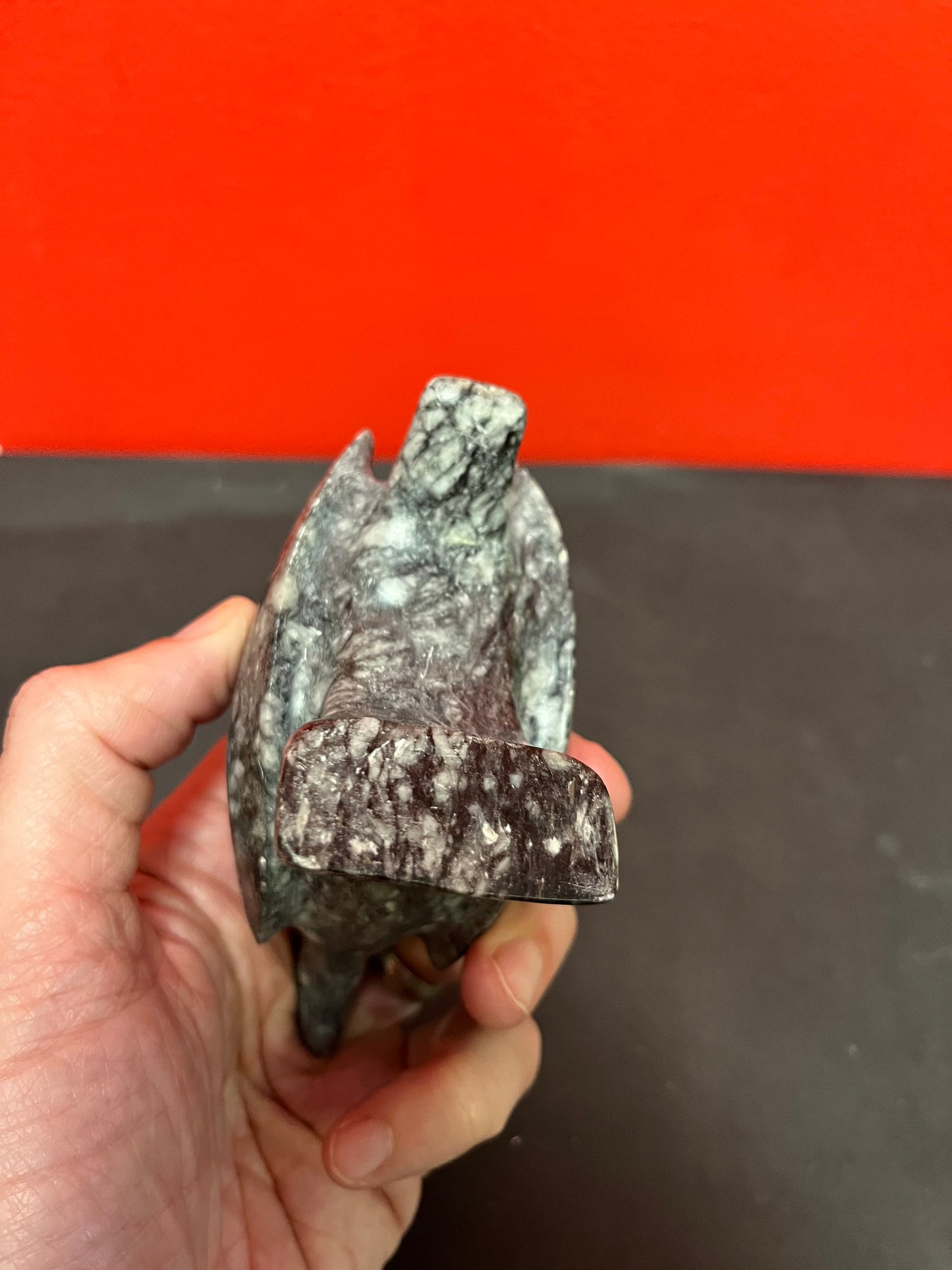 Lovely 5 inch high soapstone bird    indigenous Inuit good condition