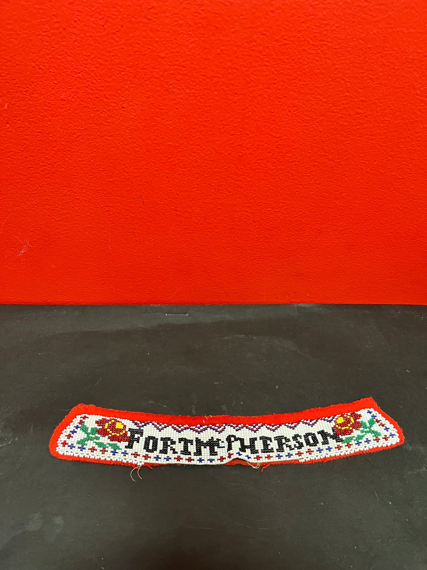 13 x 2“ wide beaded fort McPherson indigenous piece lovely quality good condition, but see photos
