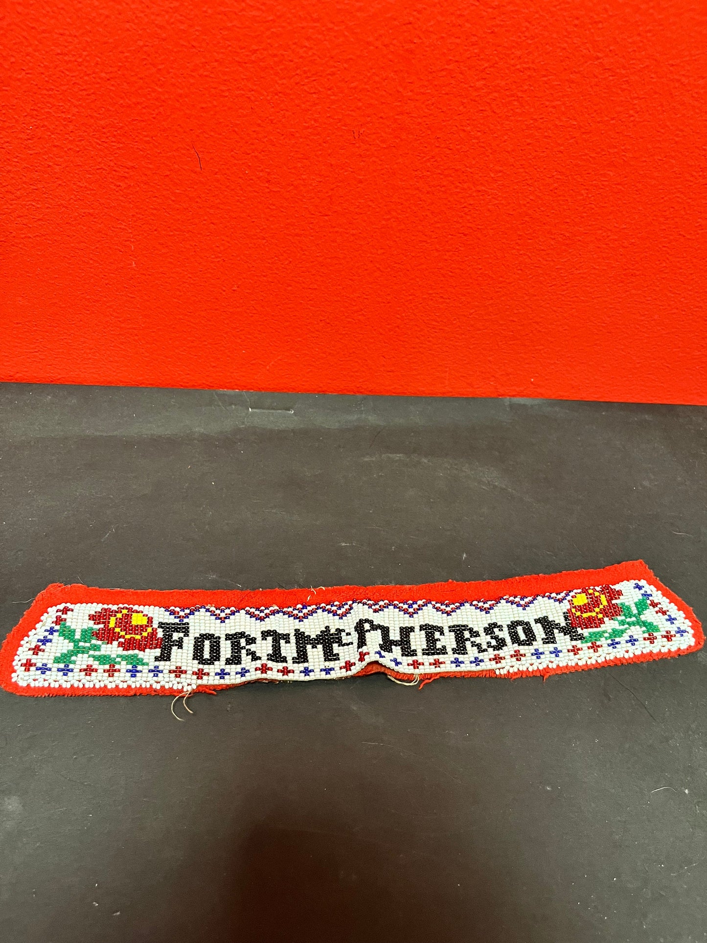 13 x 2“ wide beaded fort McPherson indigenous piece lovely quality good condition, but see photos